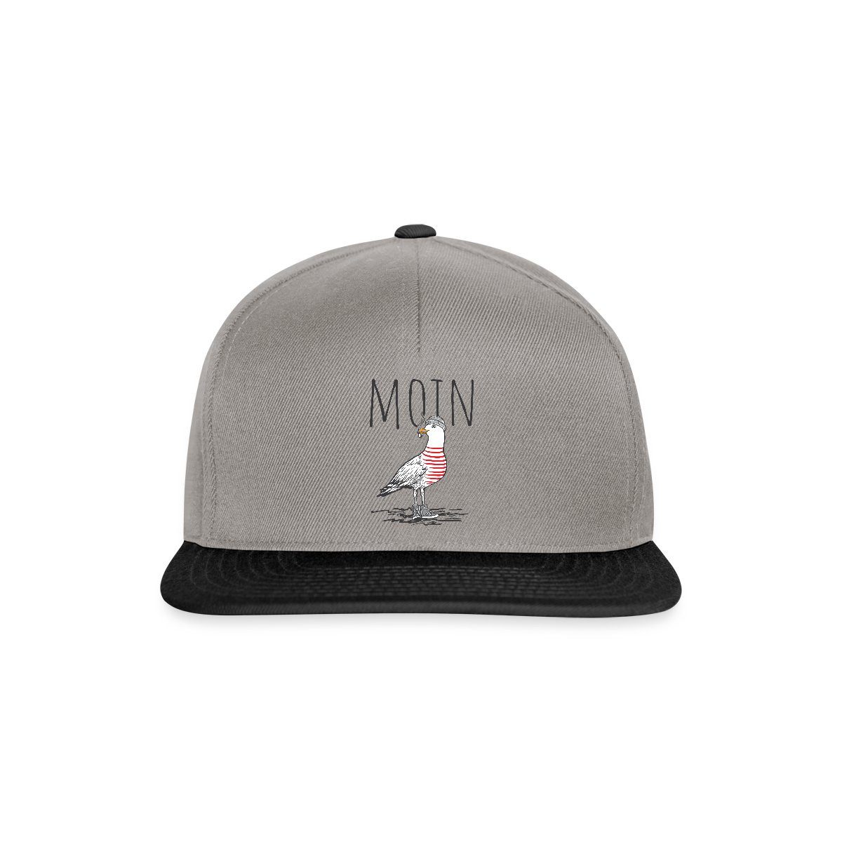 Spreadshirt Snapback Cap Moin Möwe Norddeutschland Seemann Snapback Cap (1-St)