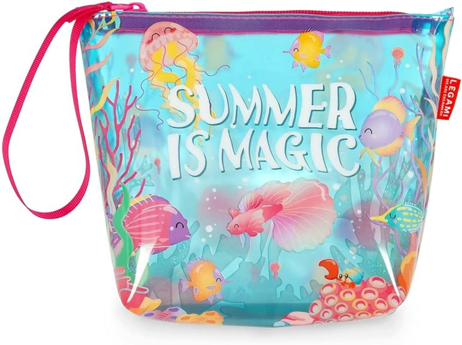 Legami Strandtasche LEGAMI Beach Pouch Tropicana Dream transparent 20x16