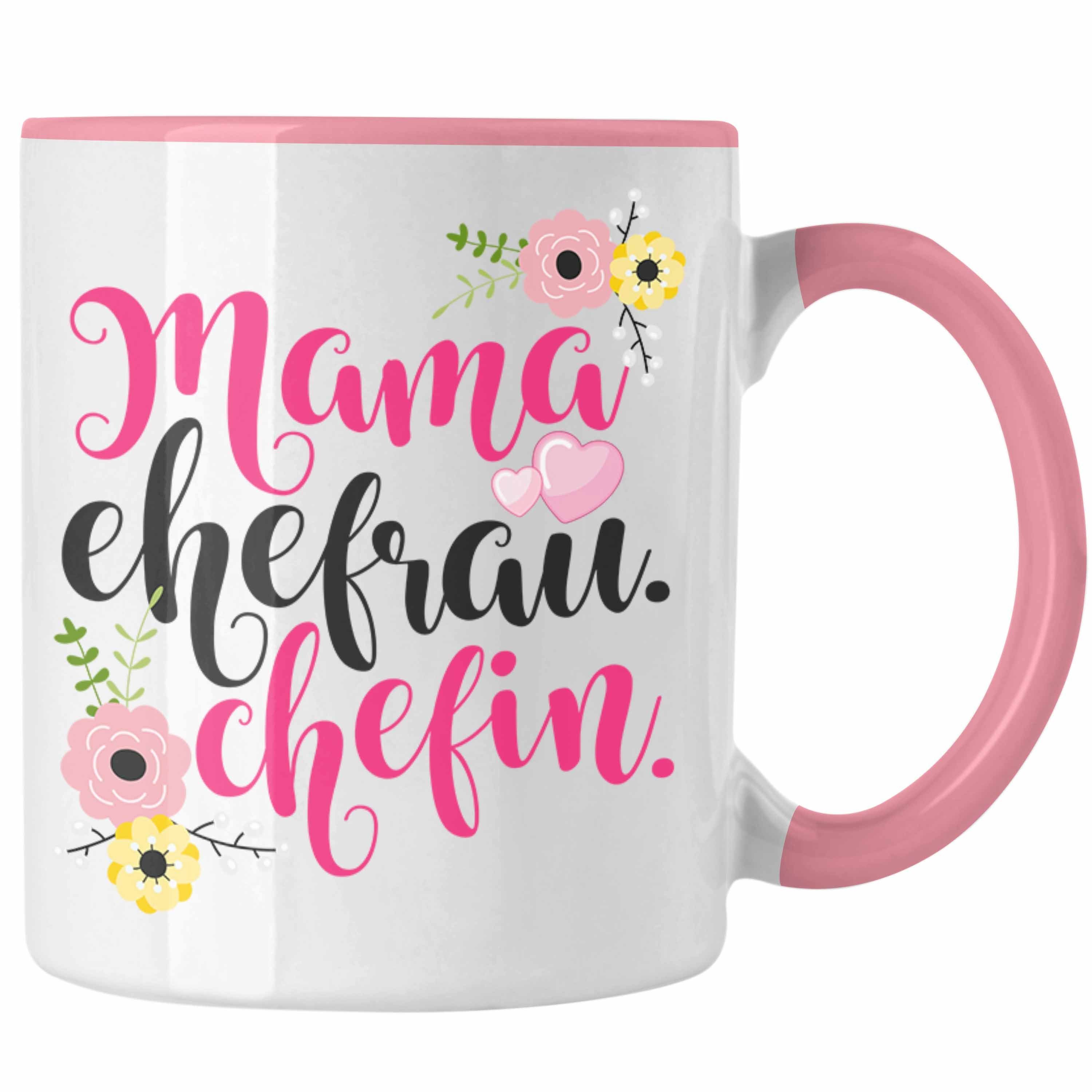 Rosa Tasse Muttertag Trendation Chefin Geschenk Frau Geburtstag Beste Chefin Tasse Mama Trendation Ehefrau Mutter -
