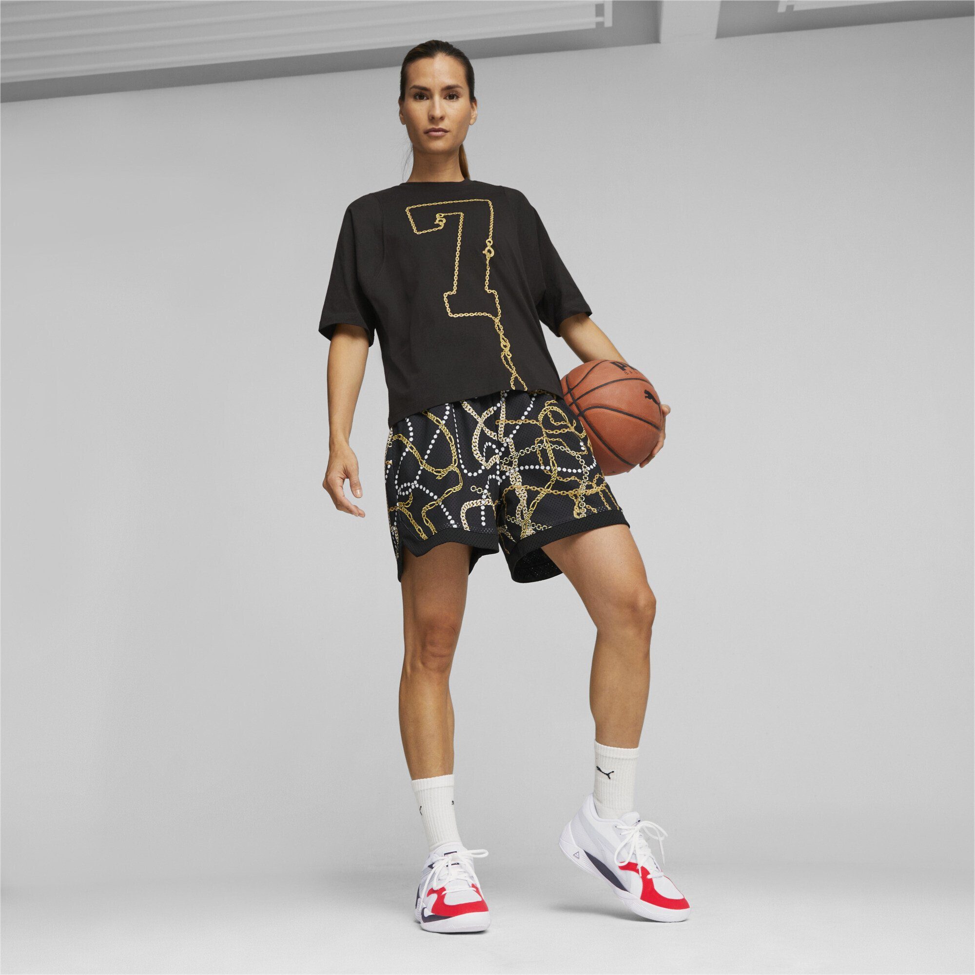 Standard Shorts Basketball Shorts Damen Gold PUMA