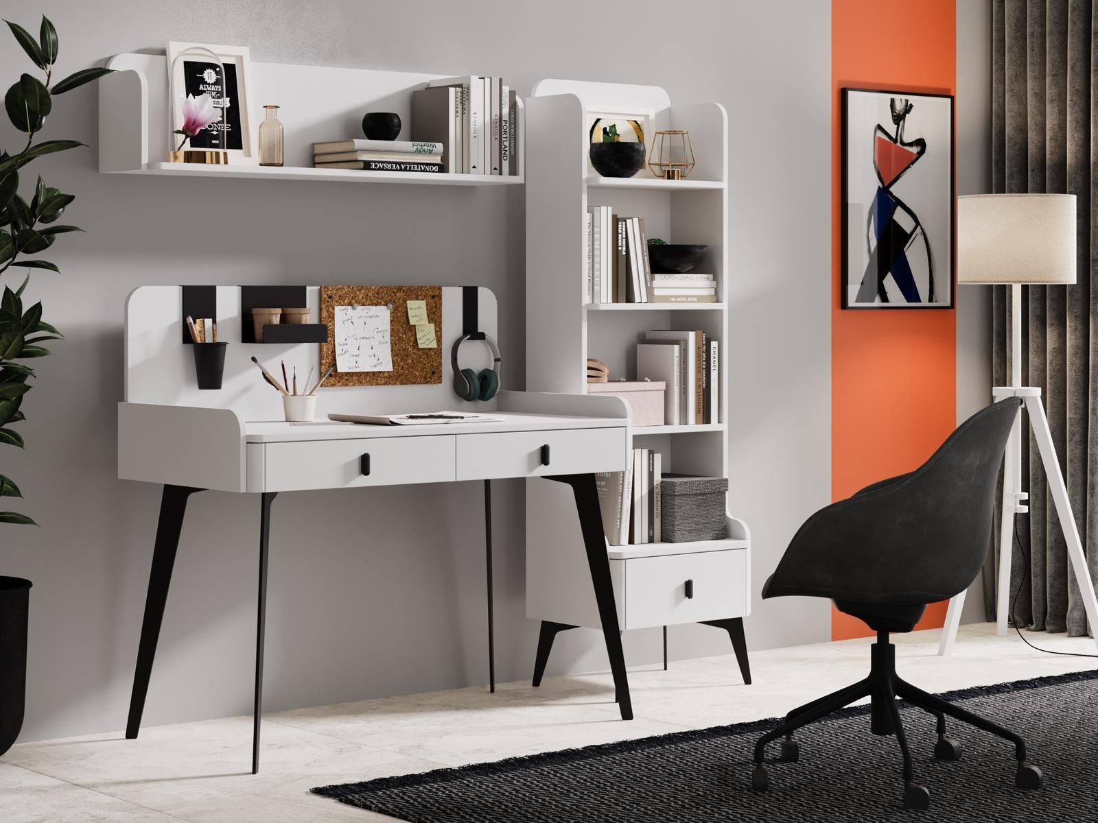 Schreibtisch Almila, Möbel-Lux Vena mit Organizer-Aufsatz