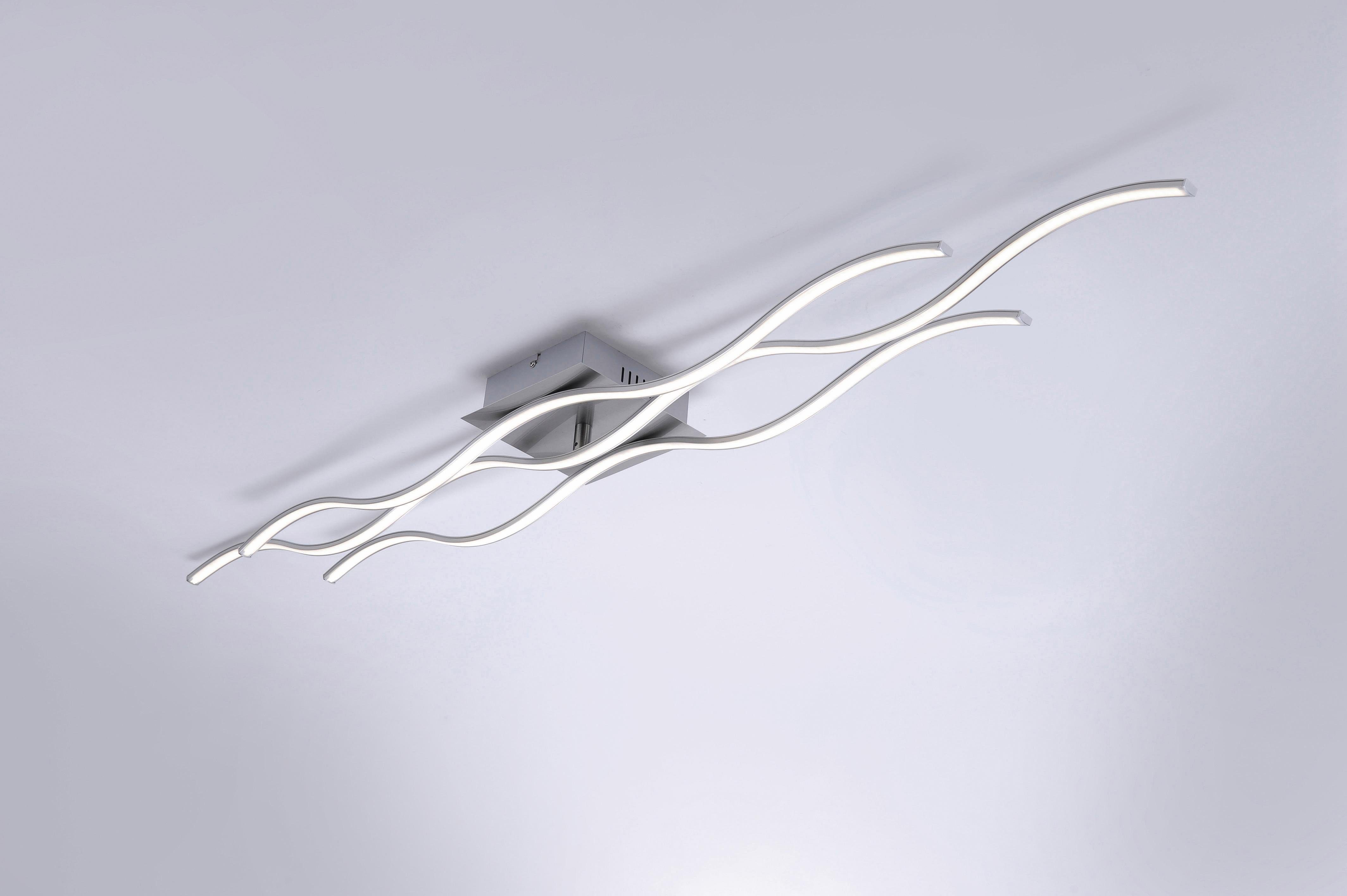 JUST LIGHT Deckenleuchte WELLA, LED fest integriert, Warmweiß, inklusive festverbautem LEDLeuchtmittel