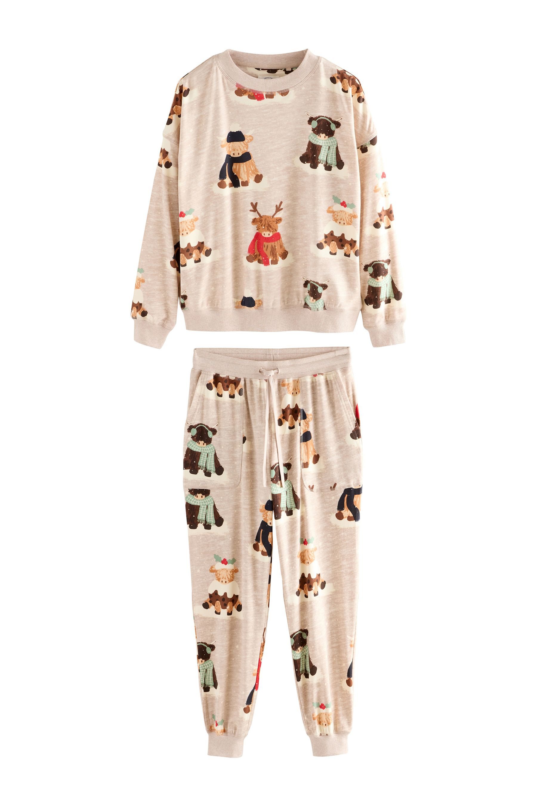 Next Pyjama Langärmeliger Familien-Schlafanzug, Weihnachten (2 günstig online kaufen