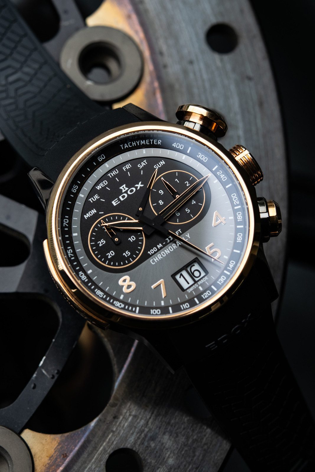 Edox Schweizer Uhr EDOX Chronorally Chronograph 45mm