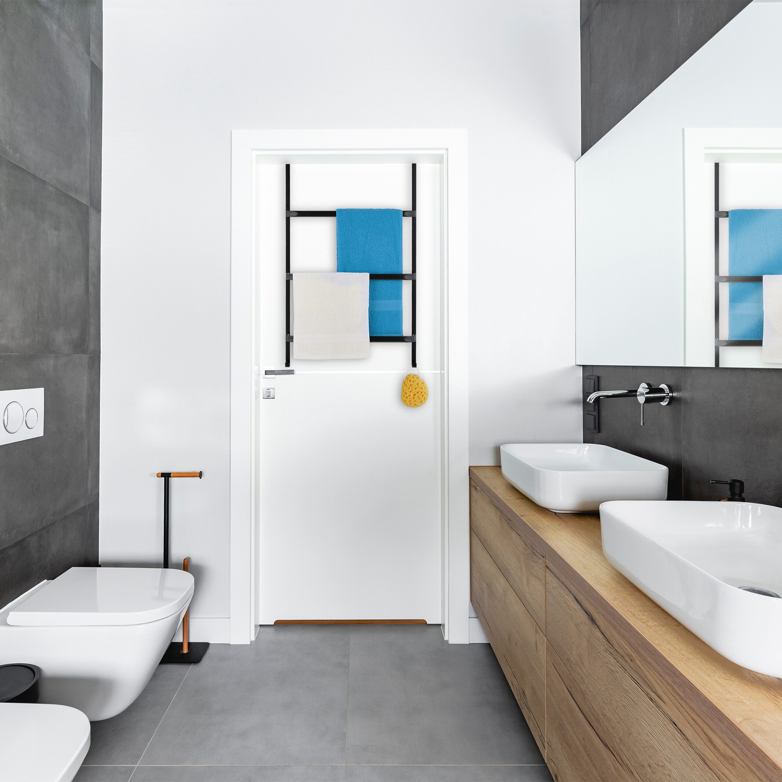 relaxdays Handtuchstange Handtuchhalter Tür günstig online kaufen