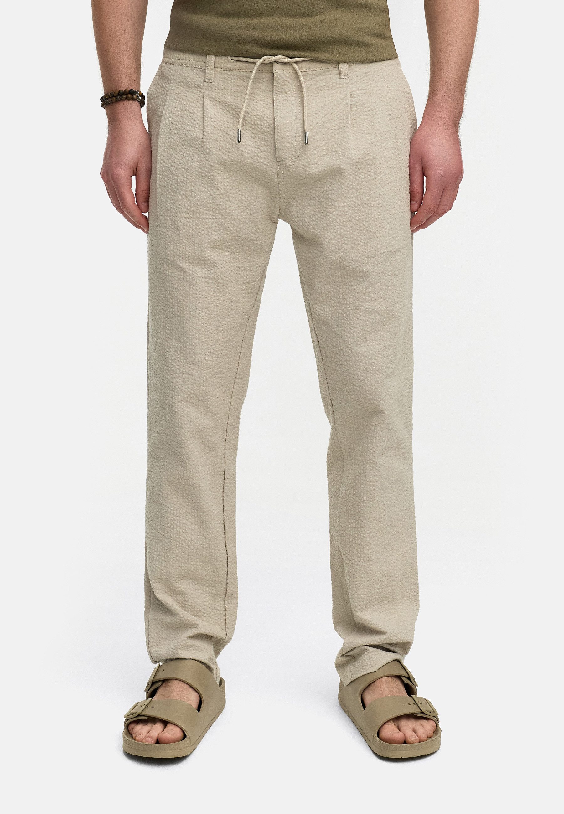 Indicode Stoffhose INWebb aus Seersucker-Gewebe für günstig online kaufen