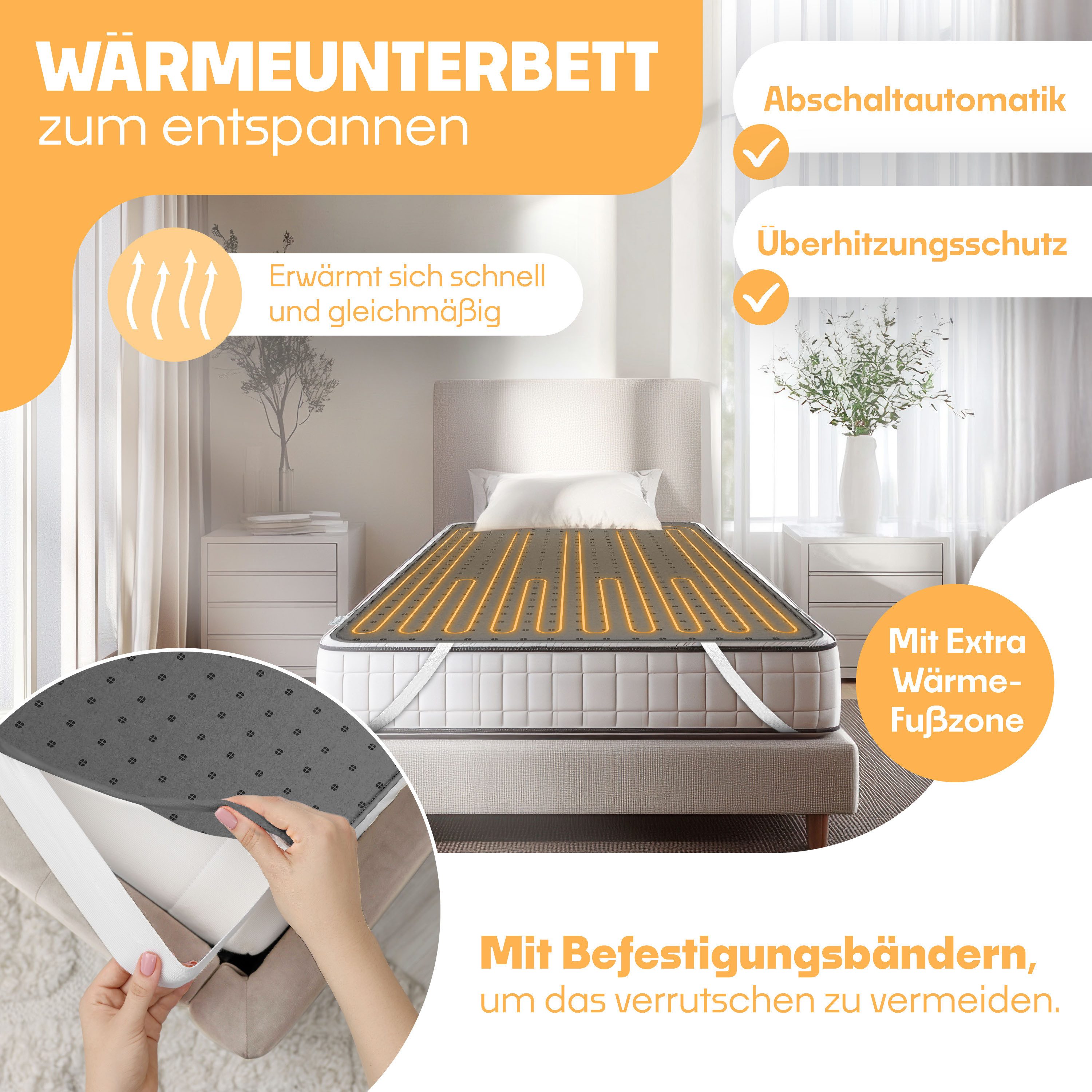 KESSER Wärmeunterbett, Wärmeunterbett mit Abschaltautomatik Fernbedienung H günstig online kaufen