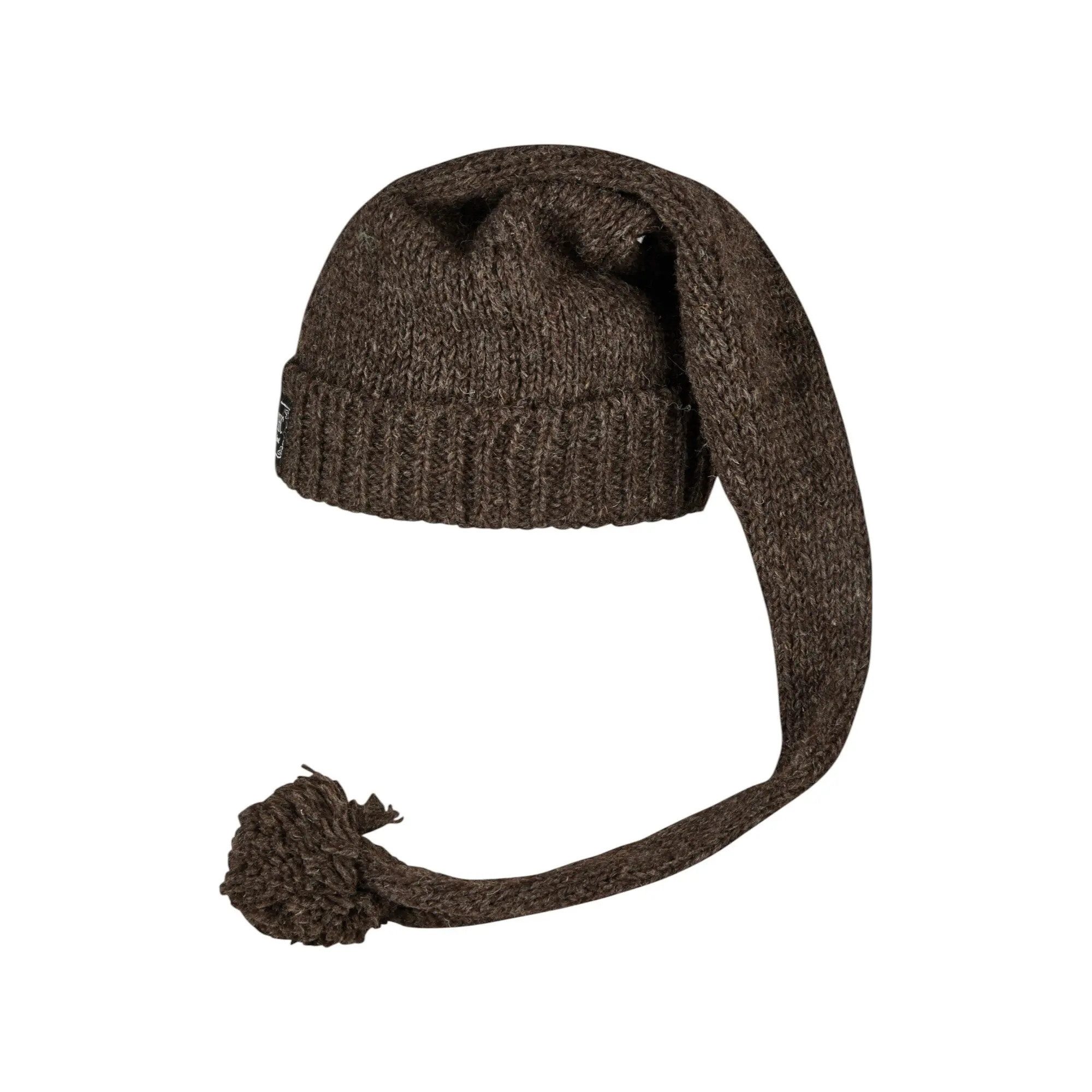 THC Natural Line Strickmütze THC Schafwoll Zipfelmütze 506 braun (1 Stück, 1-St., 1 Stück) Innenfutter: Fleece
