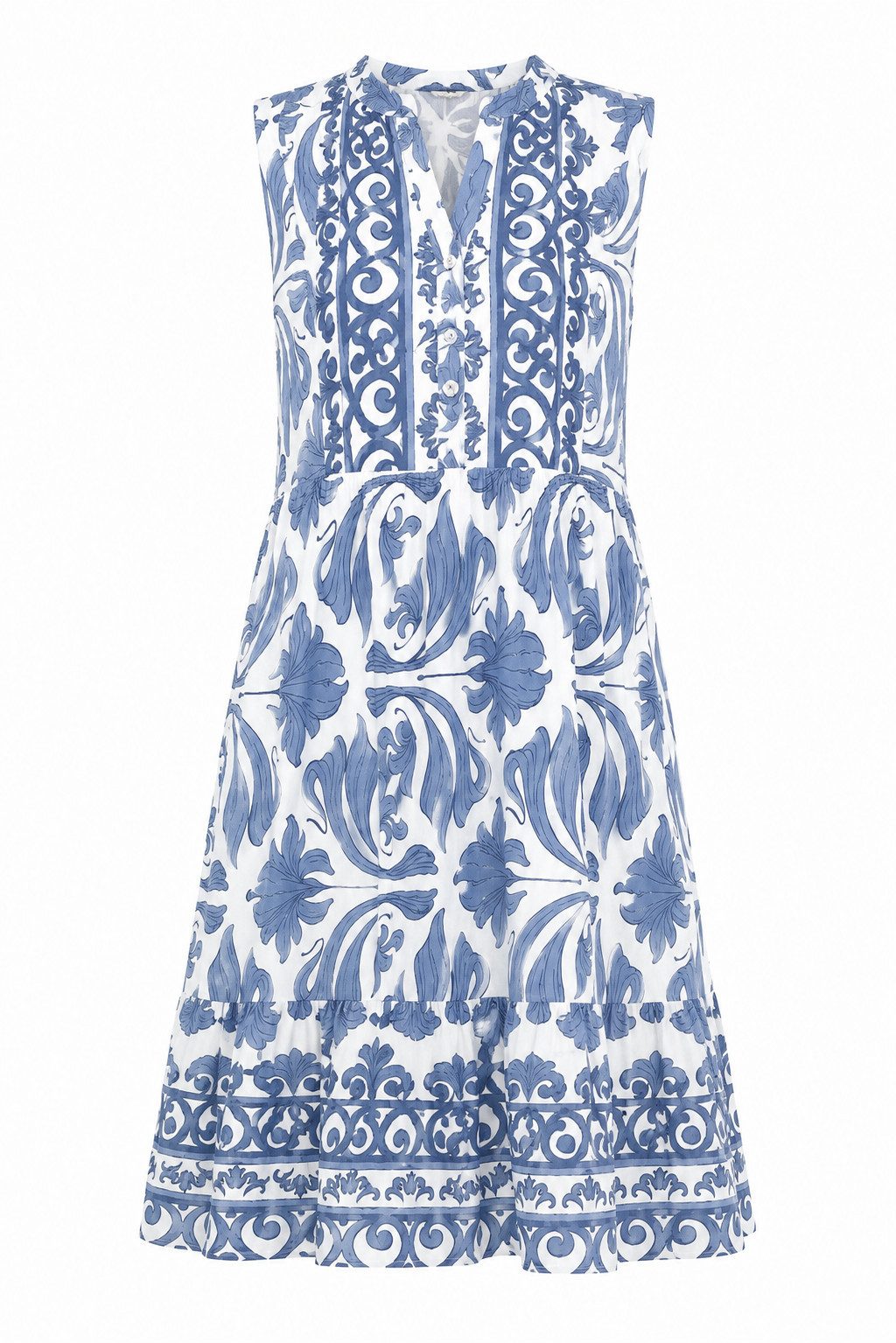 ITALY VIBES Sommerkleid - ärmelloses Kleid mit Blütenmuster Printmix für Damen ONE SIZE / passend für Größe M - XL
