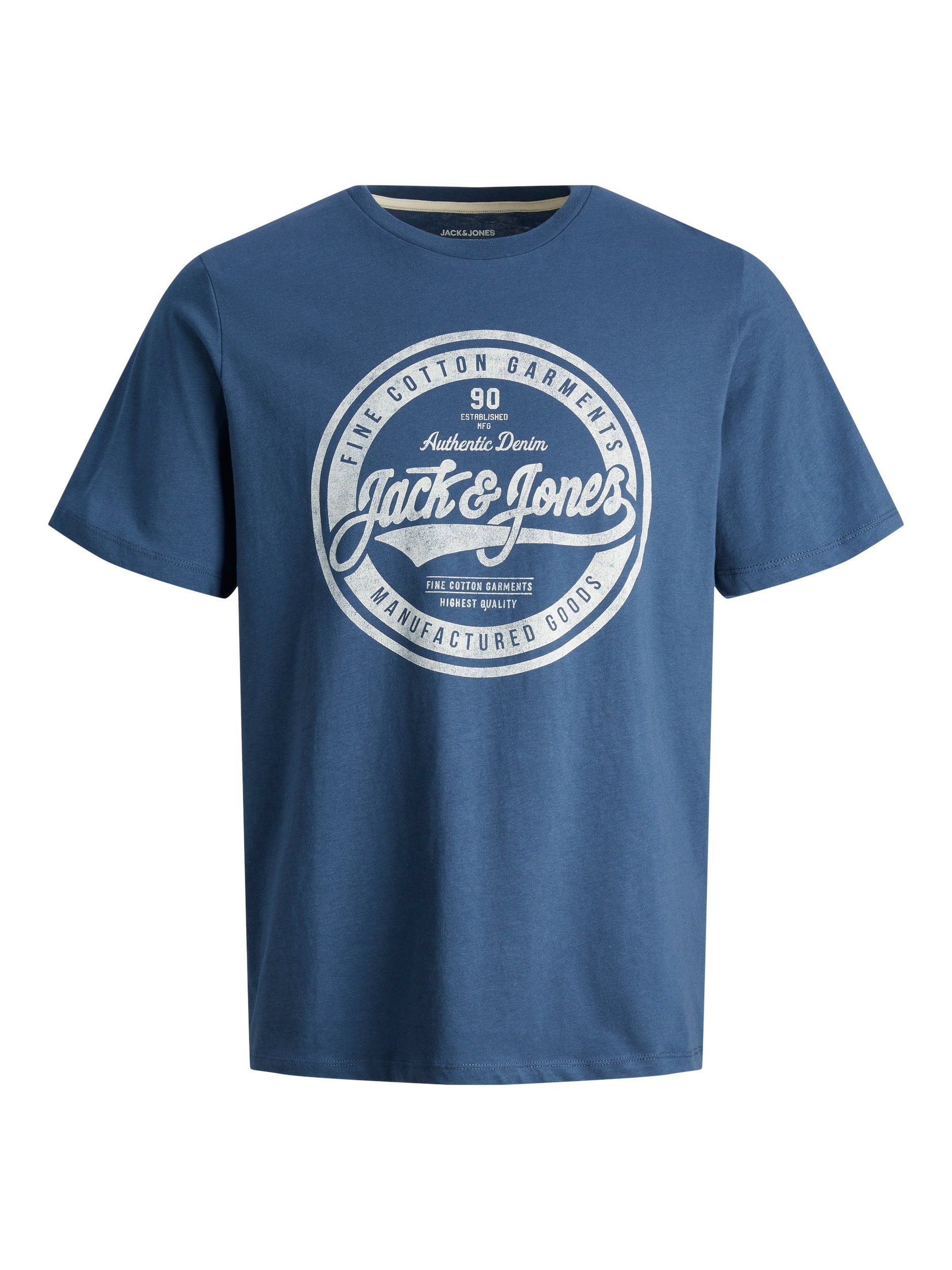 Jack & Jones Rundhalsshirt TEE SS JJEJEANS 23/24 O-NECK Ensign NOOS Blue