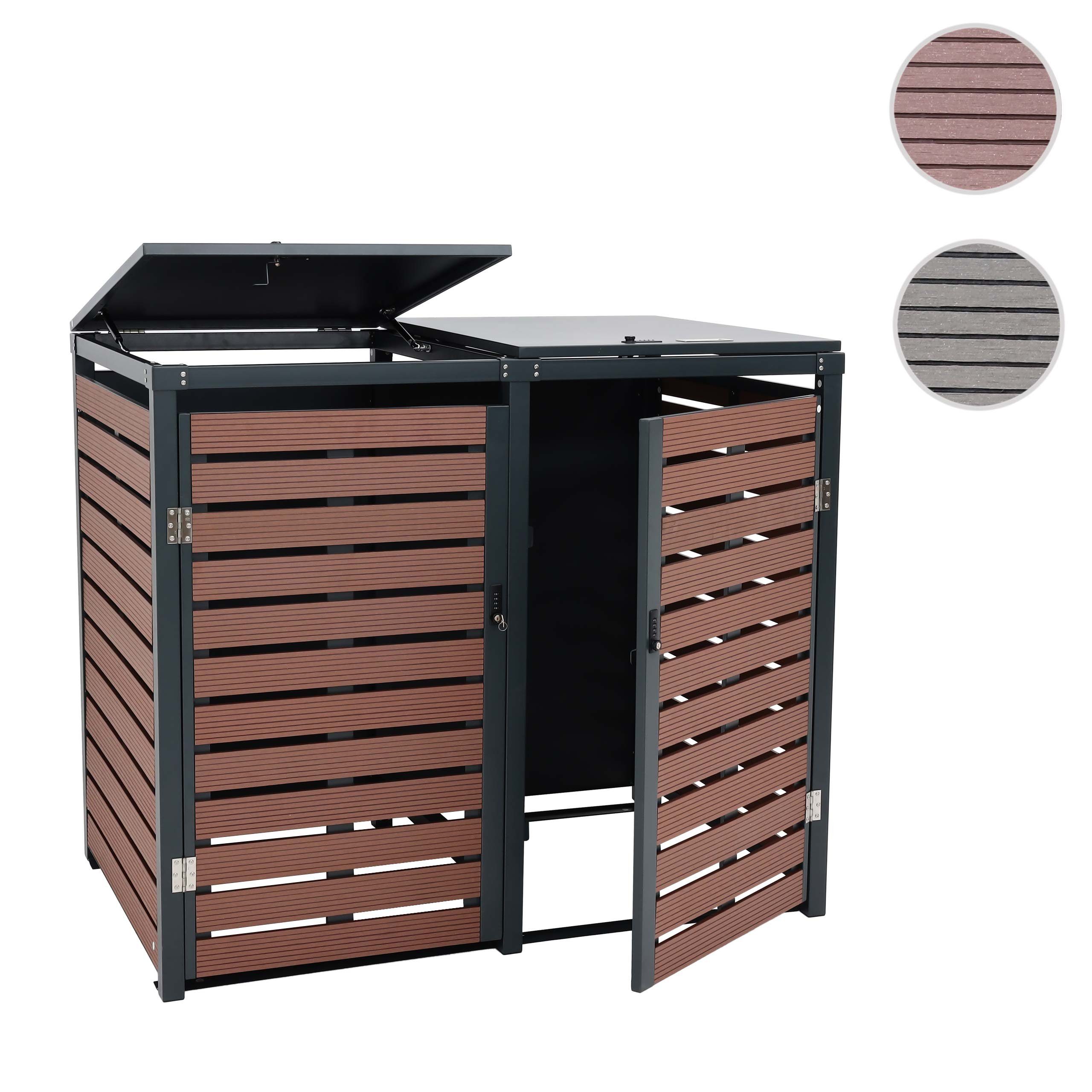 MCW Mülltonnenbox MCW-K14-XL, Deckel von oben zu öffnen für leichtes Befüllen