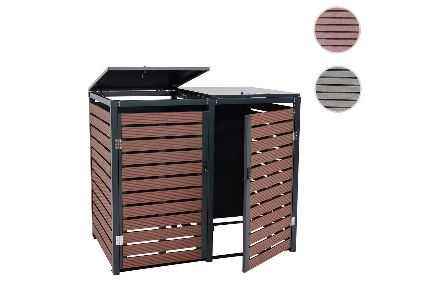 Thumbnail - MCW Mülltonnenbox MCW-K14-XL, Deckel von oben zu öffnen für leichtes Befüllen