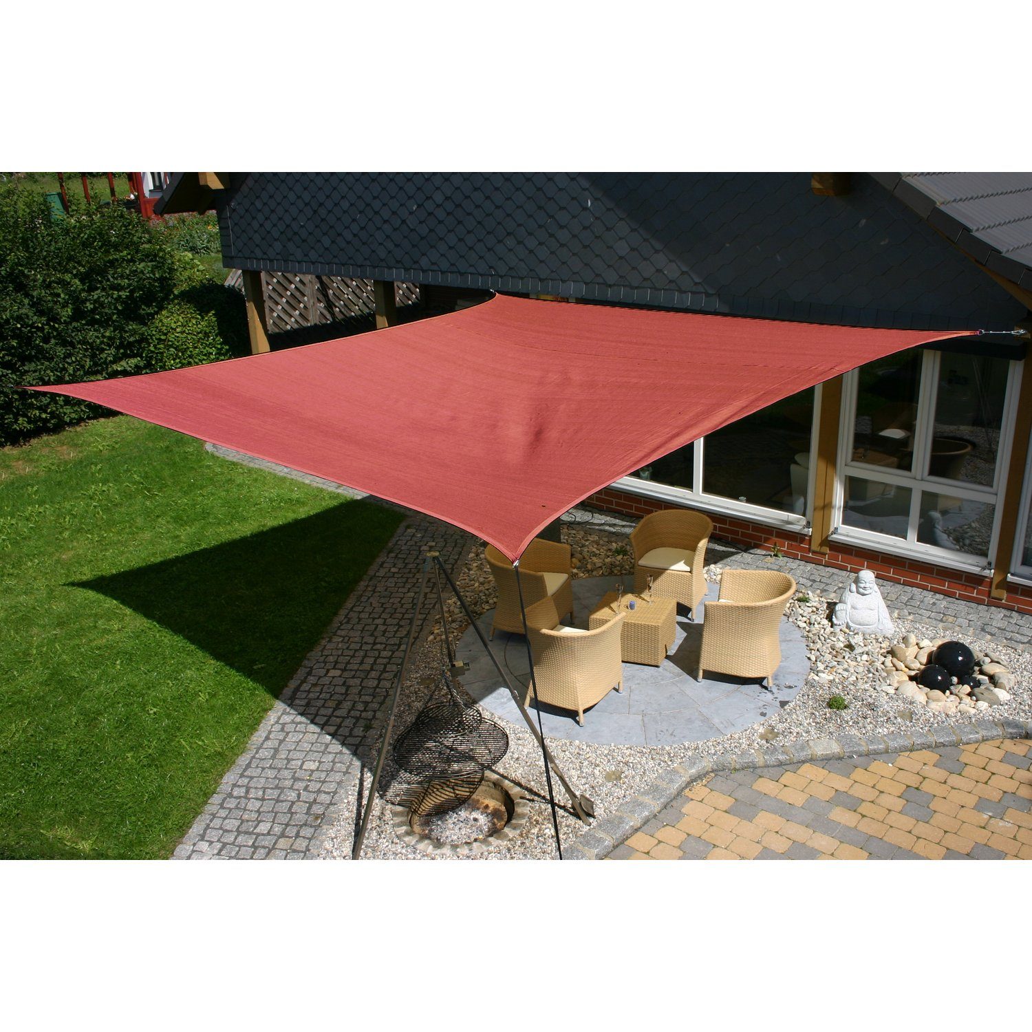 Sonnensegel 5 x 5 m Quadrat