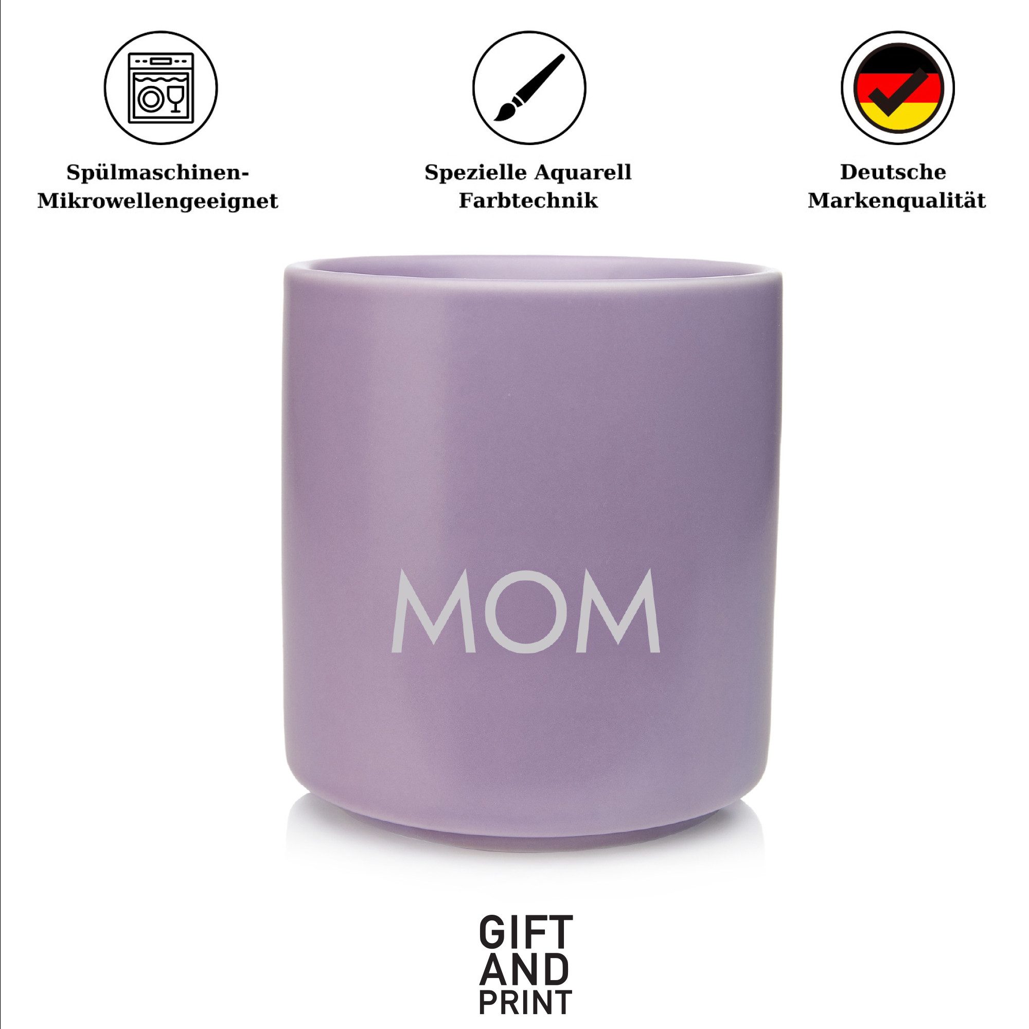Giftandprint Tasse Muttertags geschenk - Mom Kaffeetasse ohne Henkel Geschenke für Mama, 1-tlg., Keramik, Muttertag, geschenke für Frauen, Inkl. Geschenkverpackung