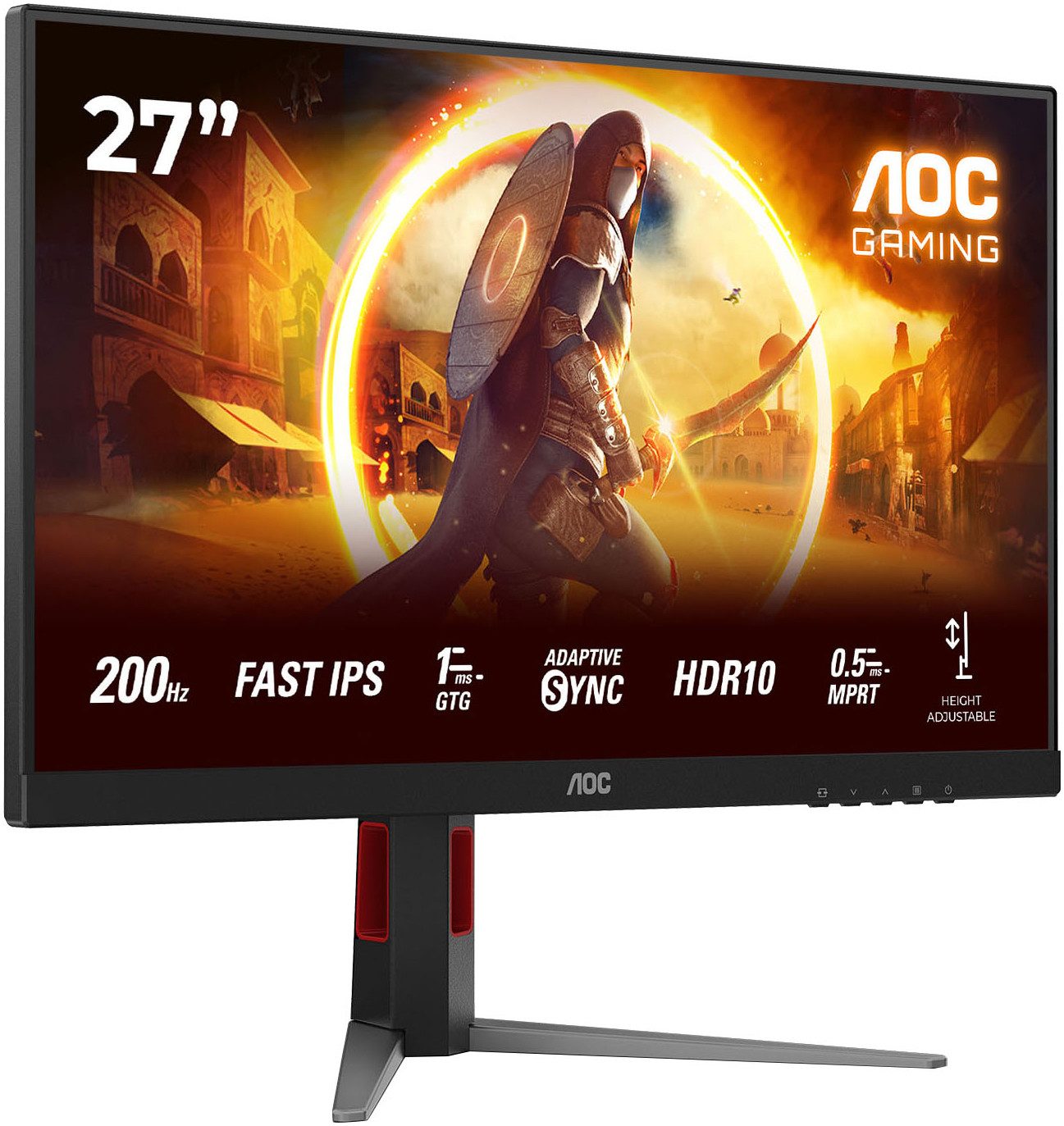 AOC 27G4HA Gaming-LED-Monitor (69 cm/27 ", 1920 x 1080 px, Full HD, 1 ms Reaktionszeit, 200 Hz, LED)