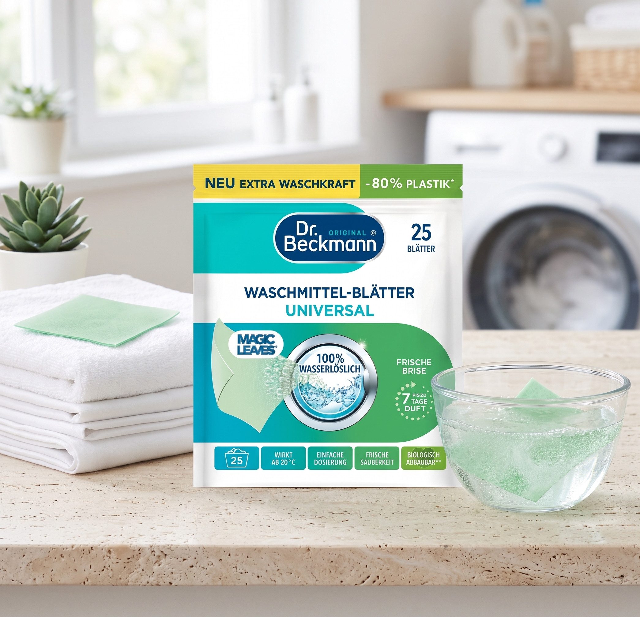 Dr. Beckmann Dr. Beckmann Waschmittelblätter Universal Frische Brise = 25 Blätter Spezialwaschmittel