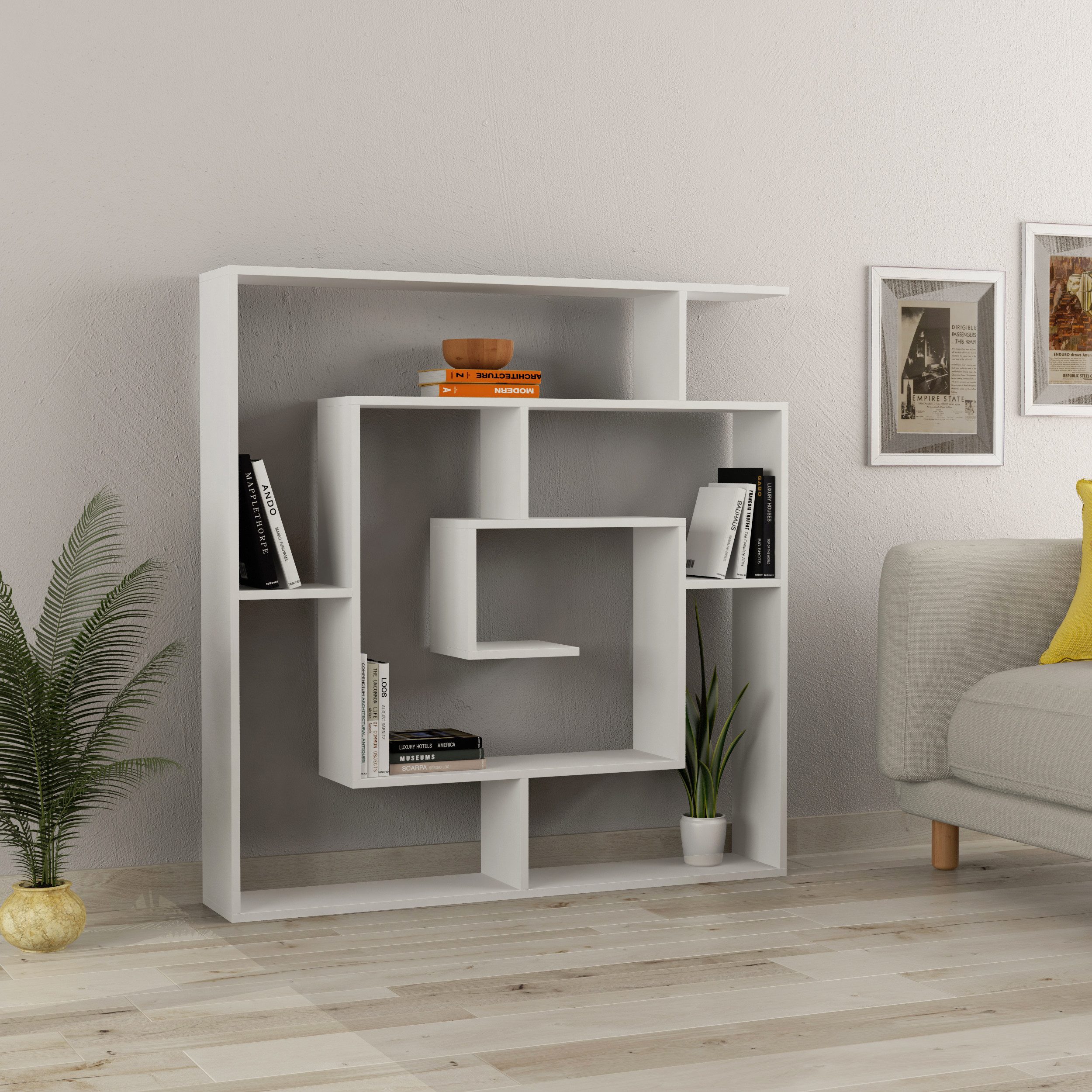 Decortie Bücherregal Labirent, Modernes Bücherregal, Raumtrenner, günstig online kaufen