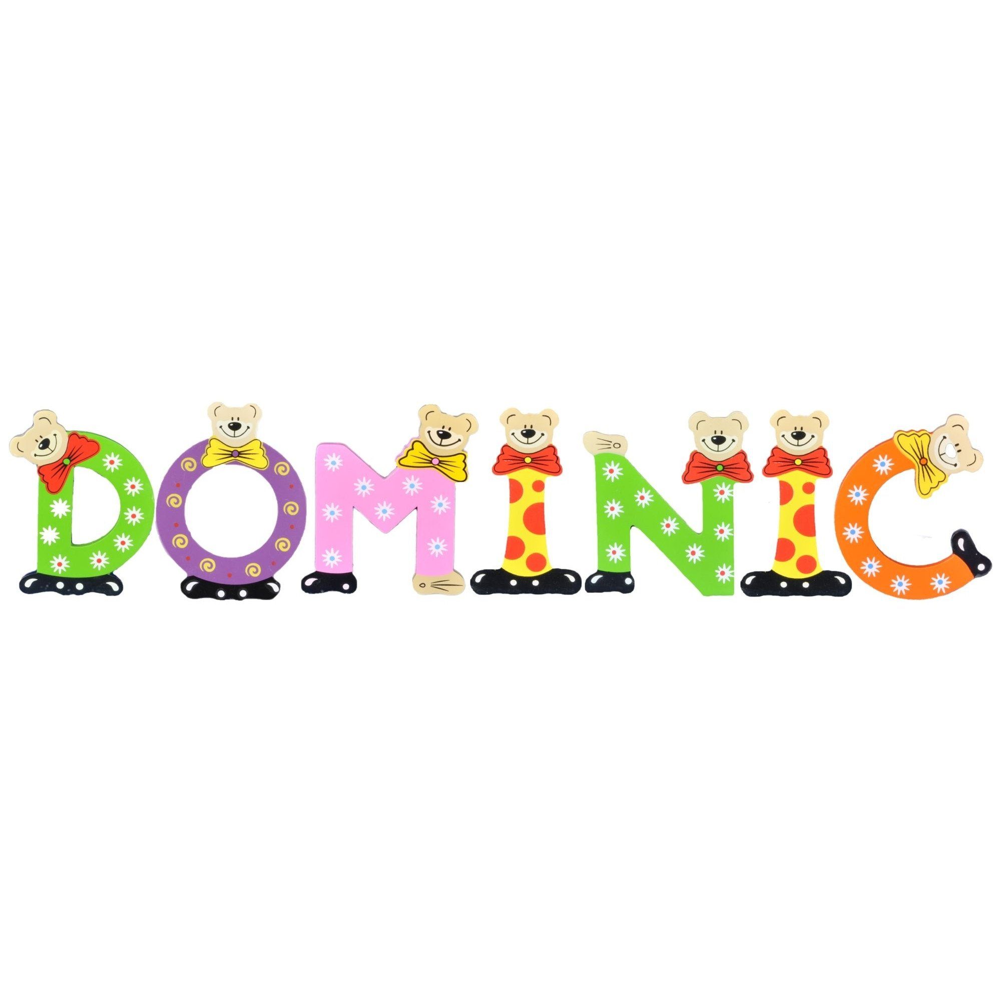 Namen-Set, (Set, - Holz-Buchstaben St), sortiert Kinder Deko-Buchstaben DOMINIC Playshoes 7