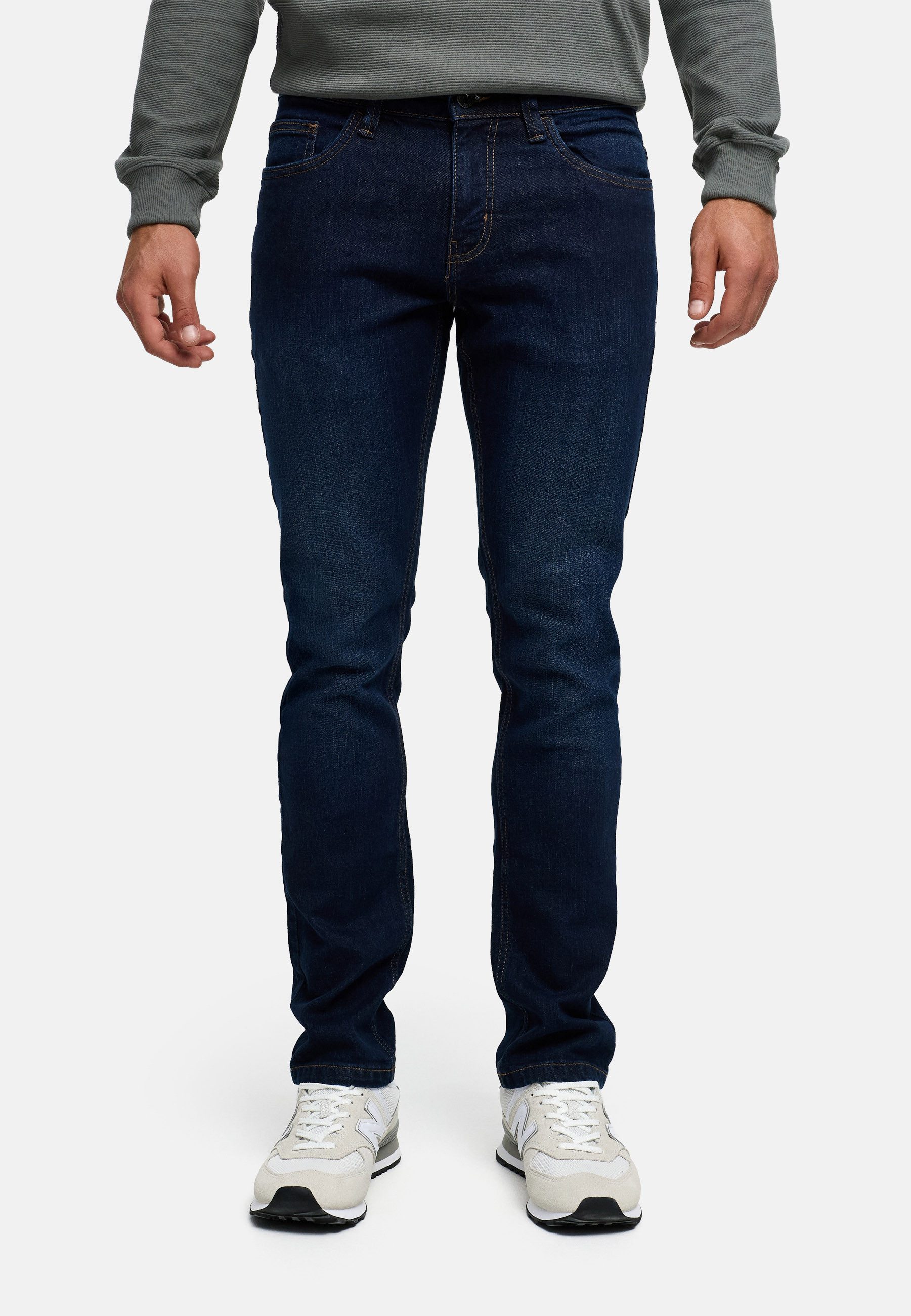 Indicode Regular-fit-Jeans Herren INPartin Jeanshose 5 Pocket aus Baumwolle günstig online kaufen