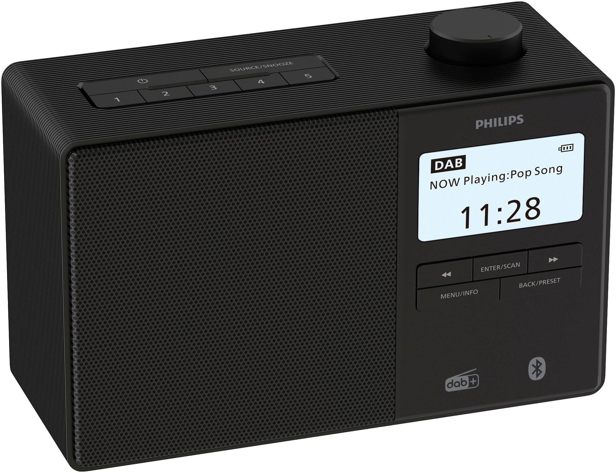 Philips TAR5600 Uhrenradio (Digitalradio (DAB), FM-Tuner, 5 W)