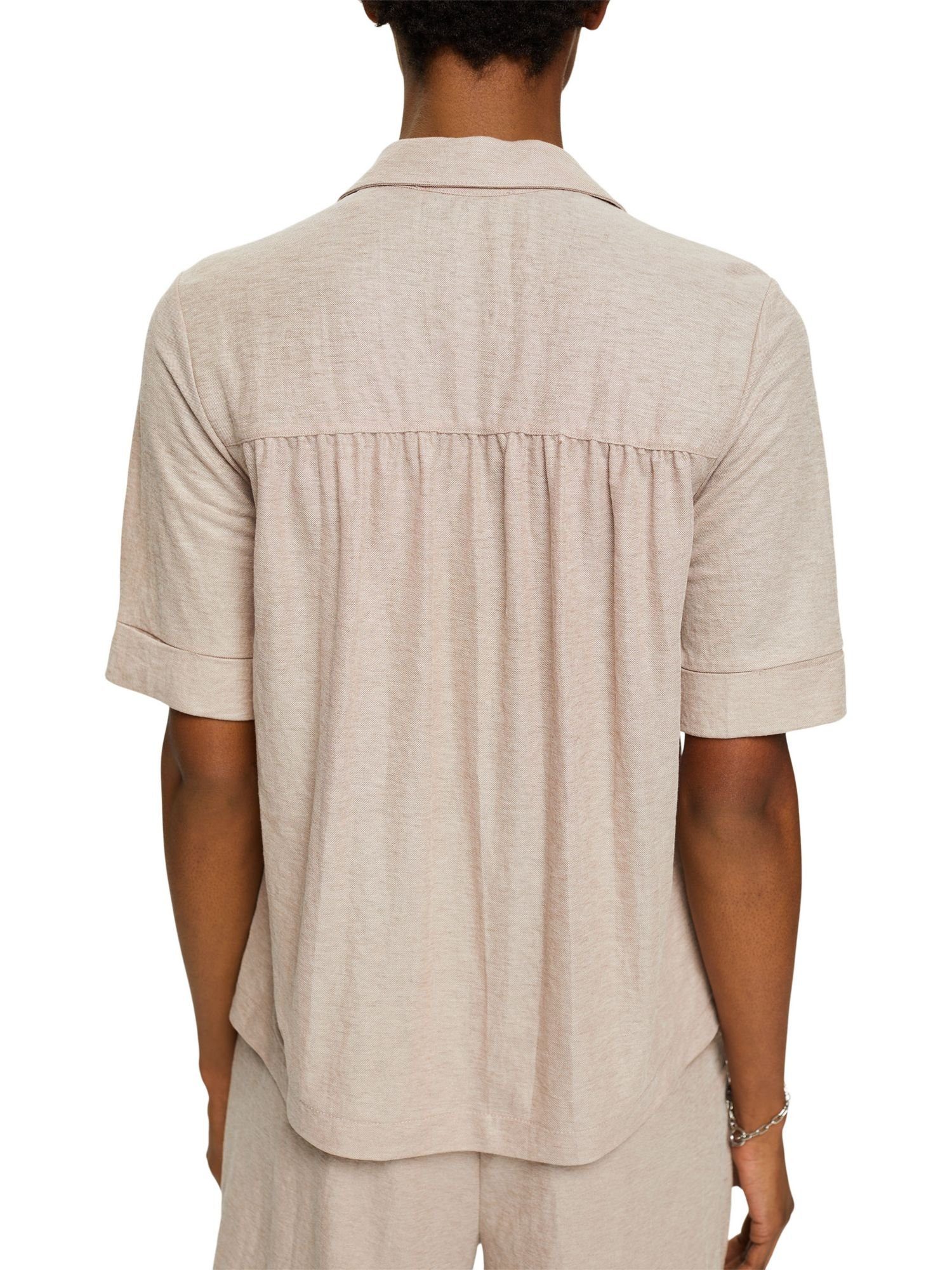 Damen Shirts Esprit T-Shirt T-Shirt in Hemdblusen-Optik (1-tlg)