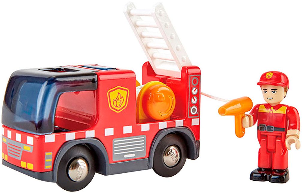 Hape Spielzeug-Feuerwehr Feuerwehrauto mit Sirene, mit Licht und Sound günstig online kaufen