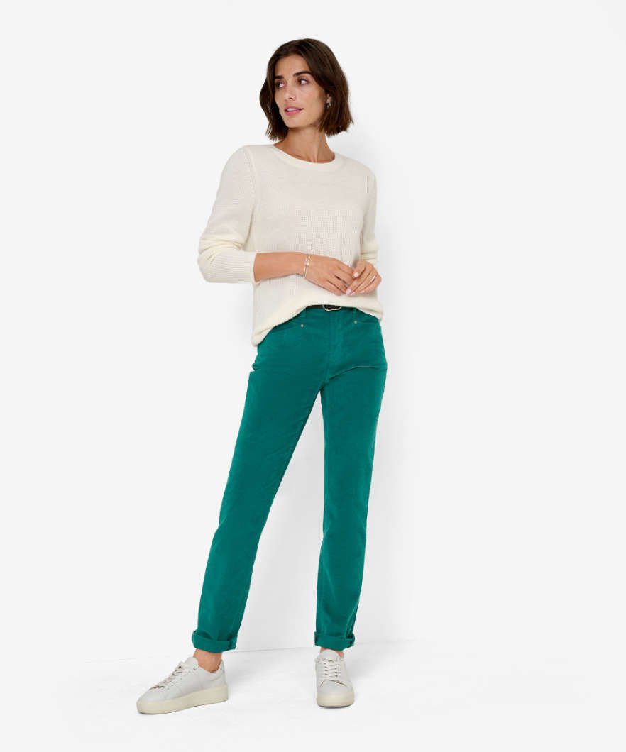 MARY Brax 5-Pocket-Hose Style dunkelgrün