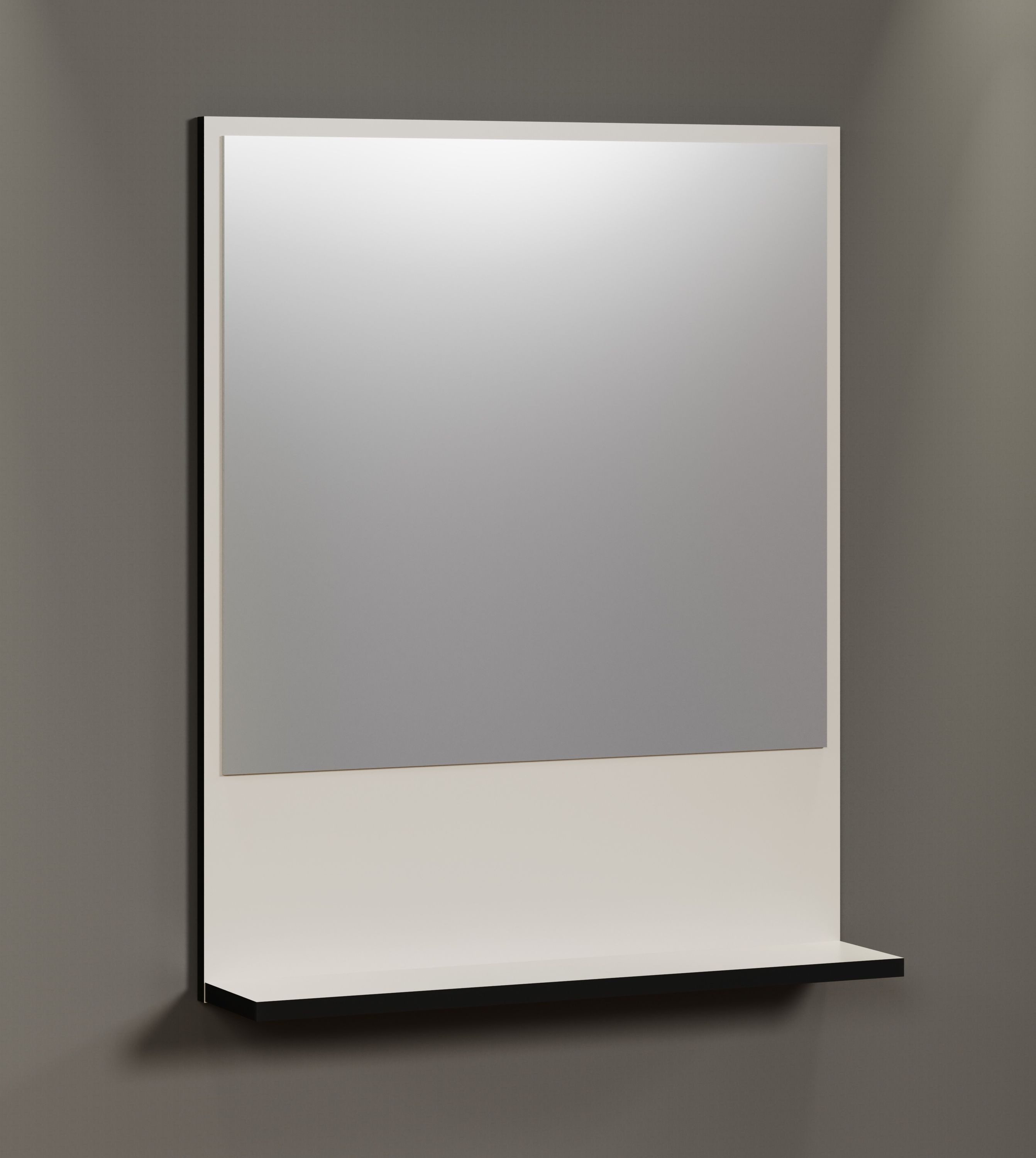 trendteam Wandspiegel (Spiegel), Wandspiegel Badspiegel mit Ablageboden 60x74x14cm