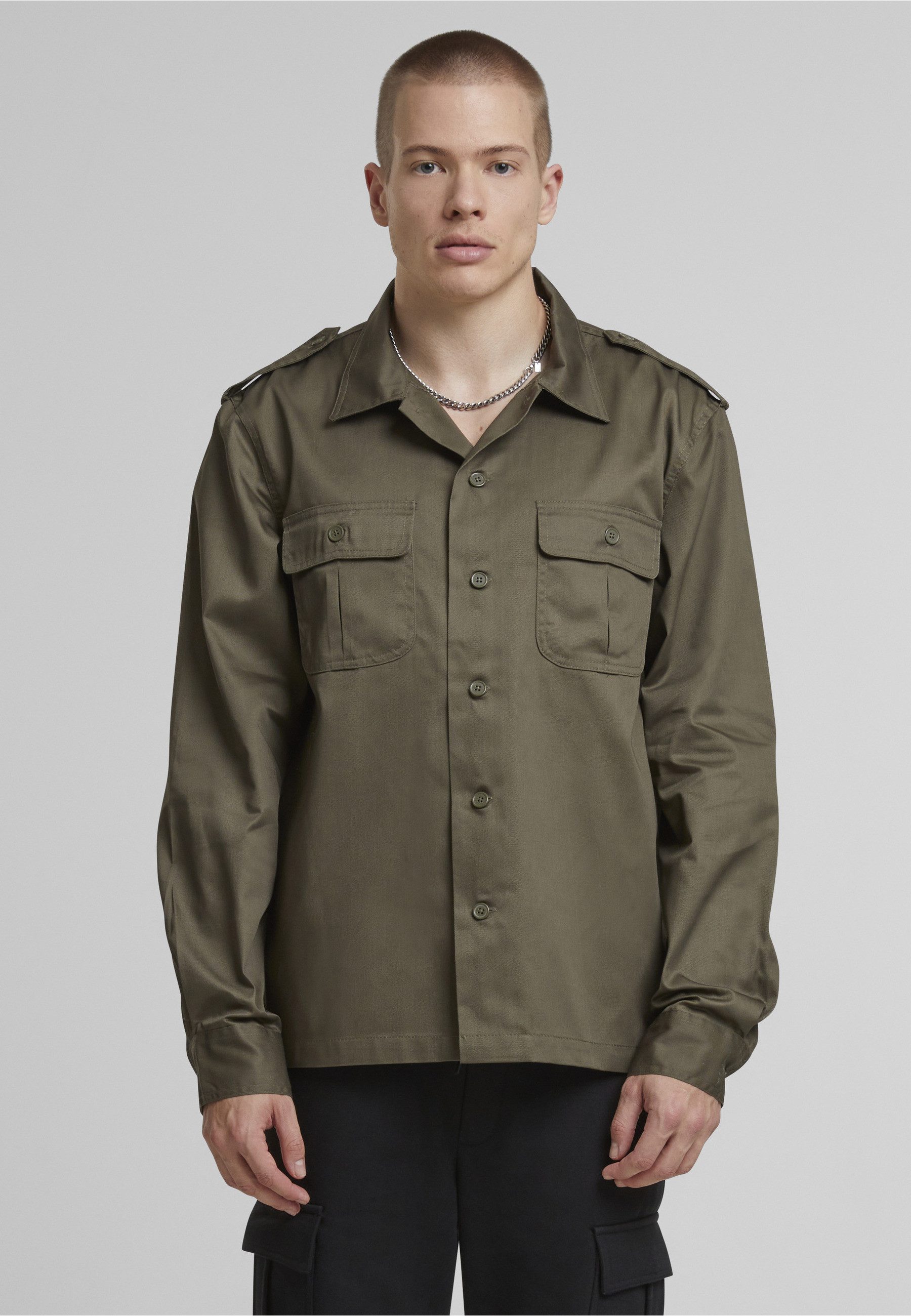 Brandit Langarmshirt Brandit Herren US Shirt (1-tlg)