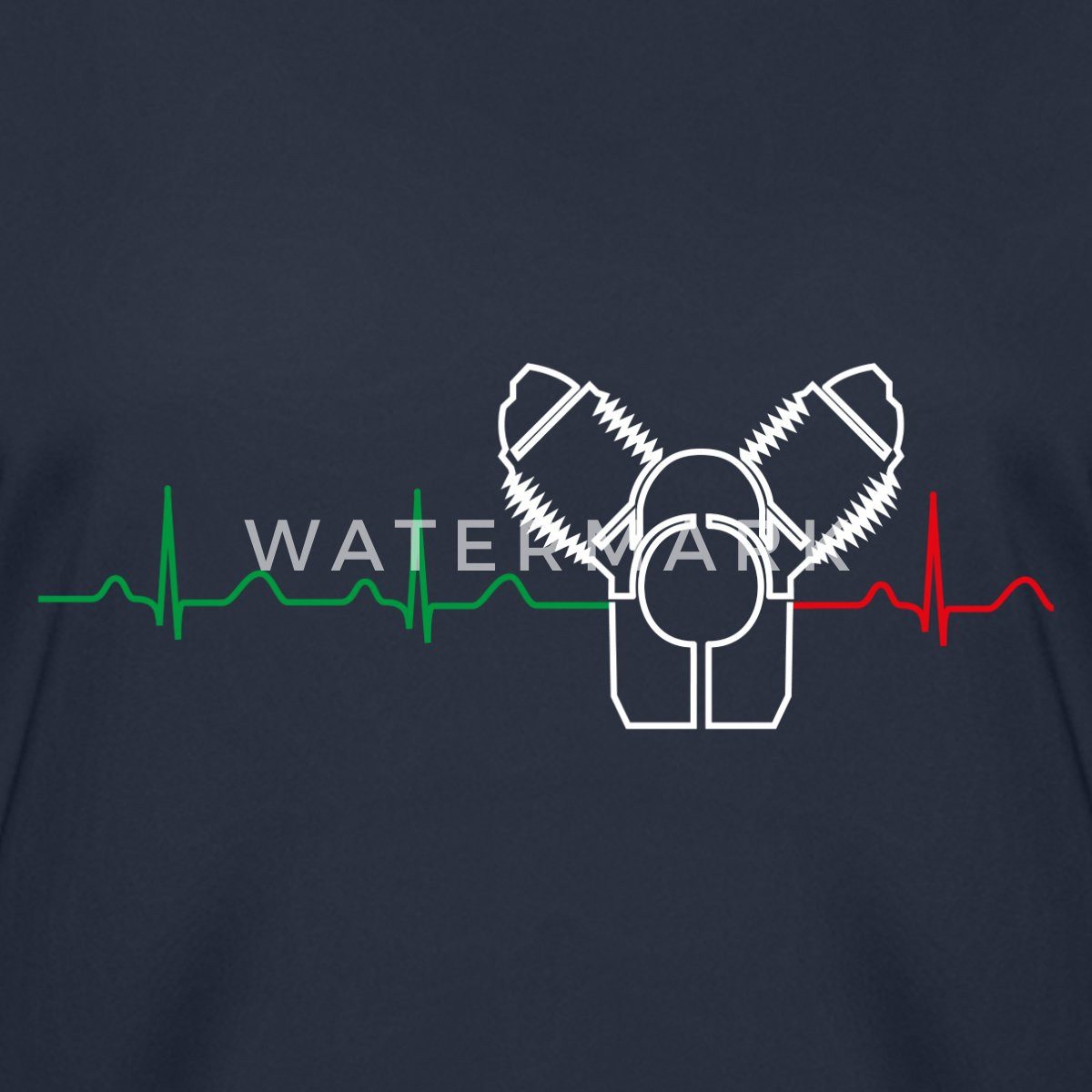 Spreadshirt Funktionsshirt Motorrad Rundmotor Heartbeat Italien Funktionsshirt Damen (1-tlg)