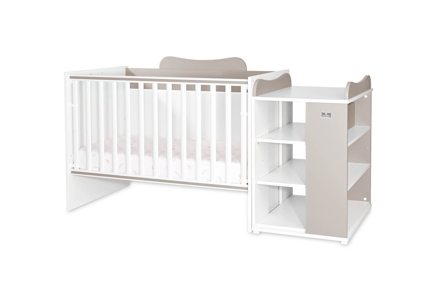 Lorelli Komplettbett Babybett Multi, Jugendbett, Schreibtisch, Wickeltisch, mehrfach umbaubar