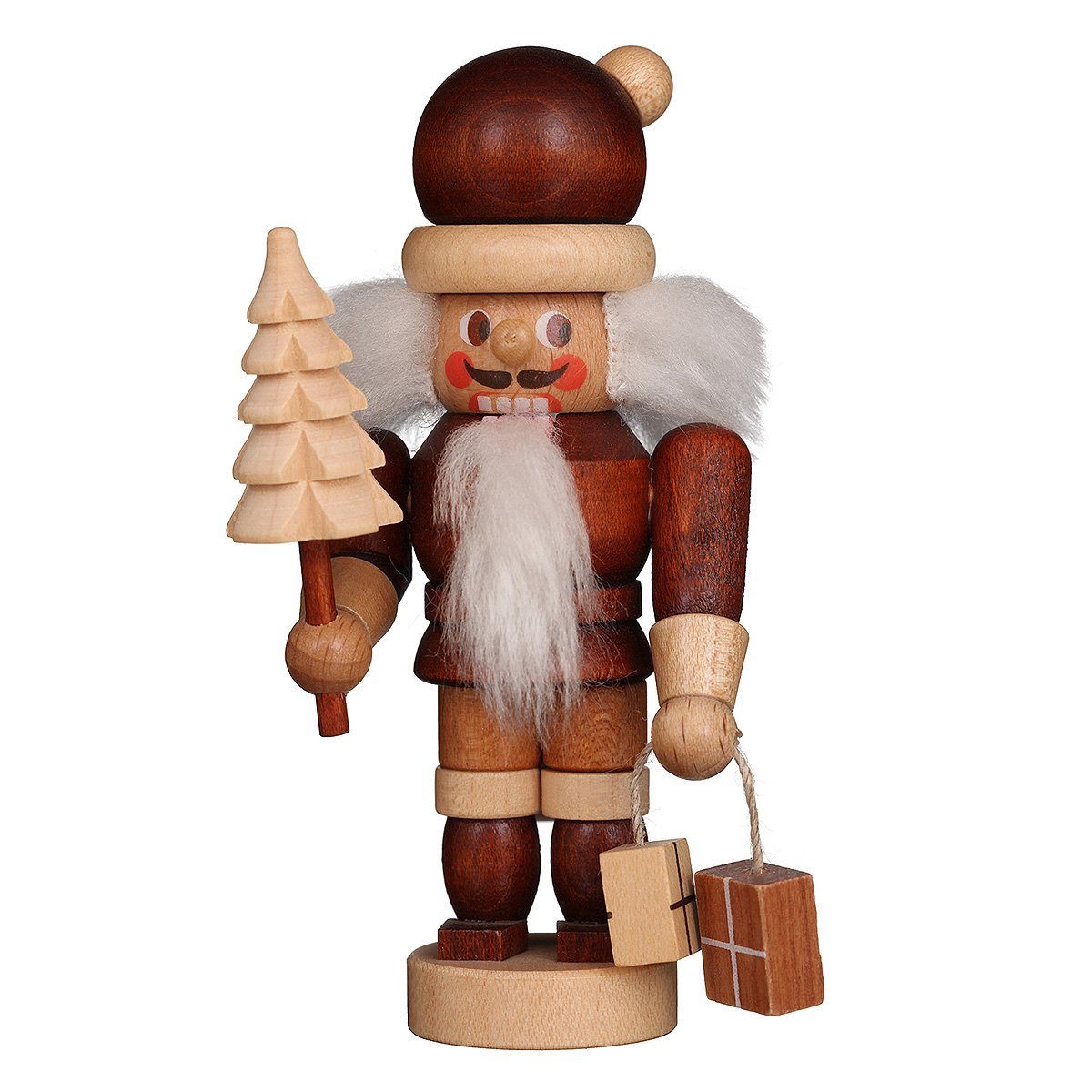 Weihnachtsfigur Nussknacker Mini-Weihnachtsmann natur