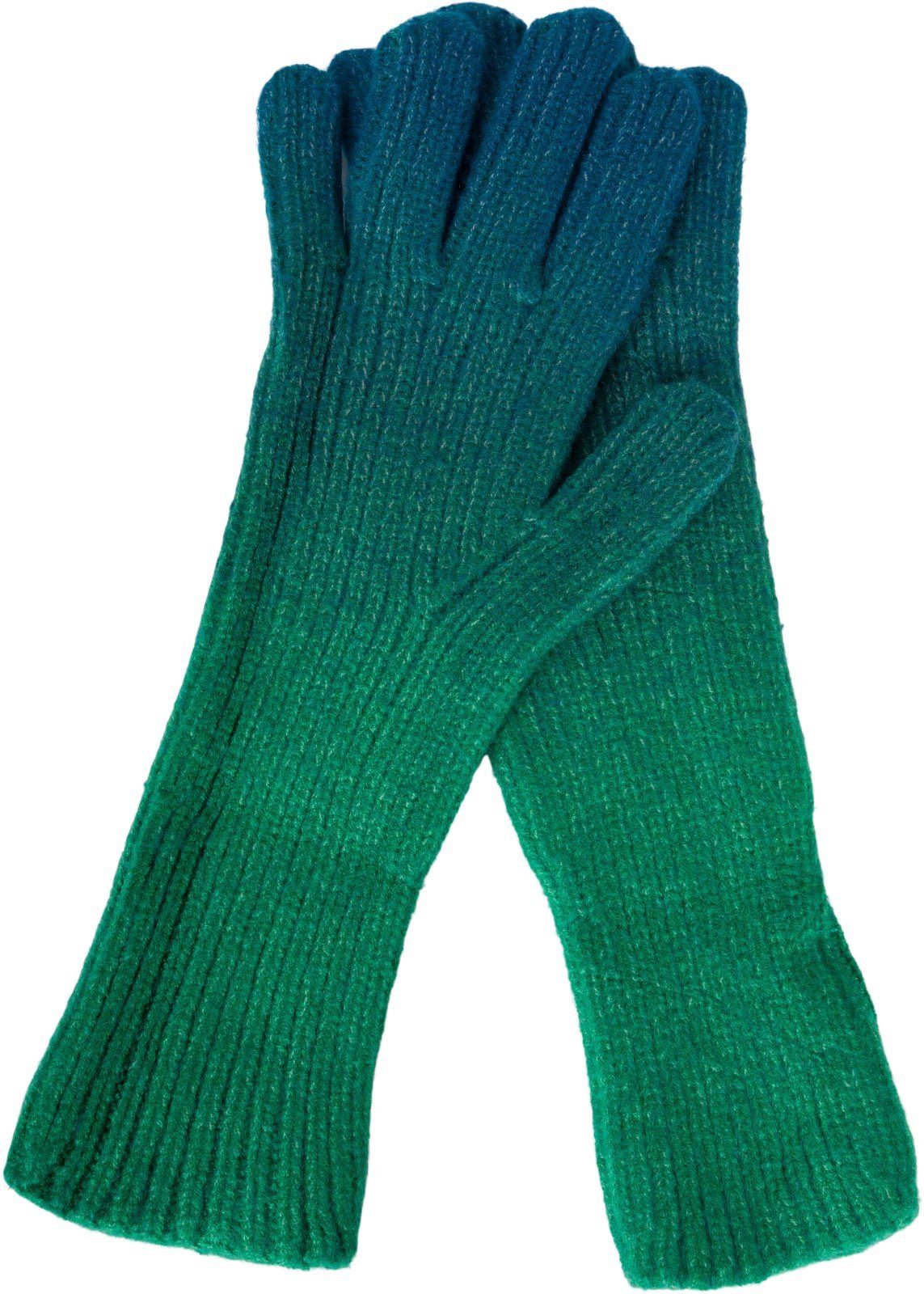 Petrol-Grün Strickhandschuhe Muster Farbverlauf Strickhandschuhe styleBREAKER