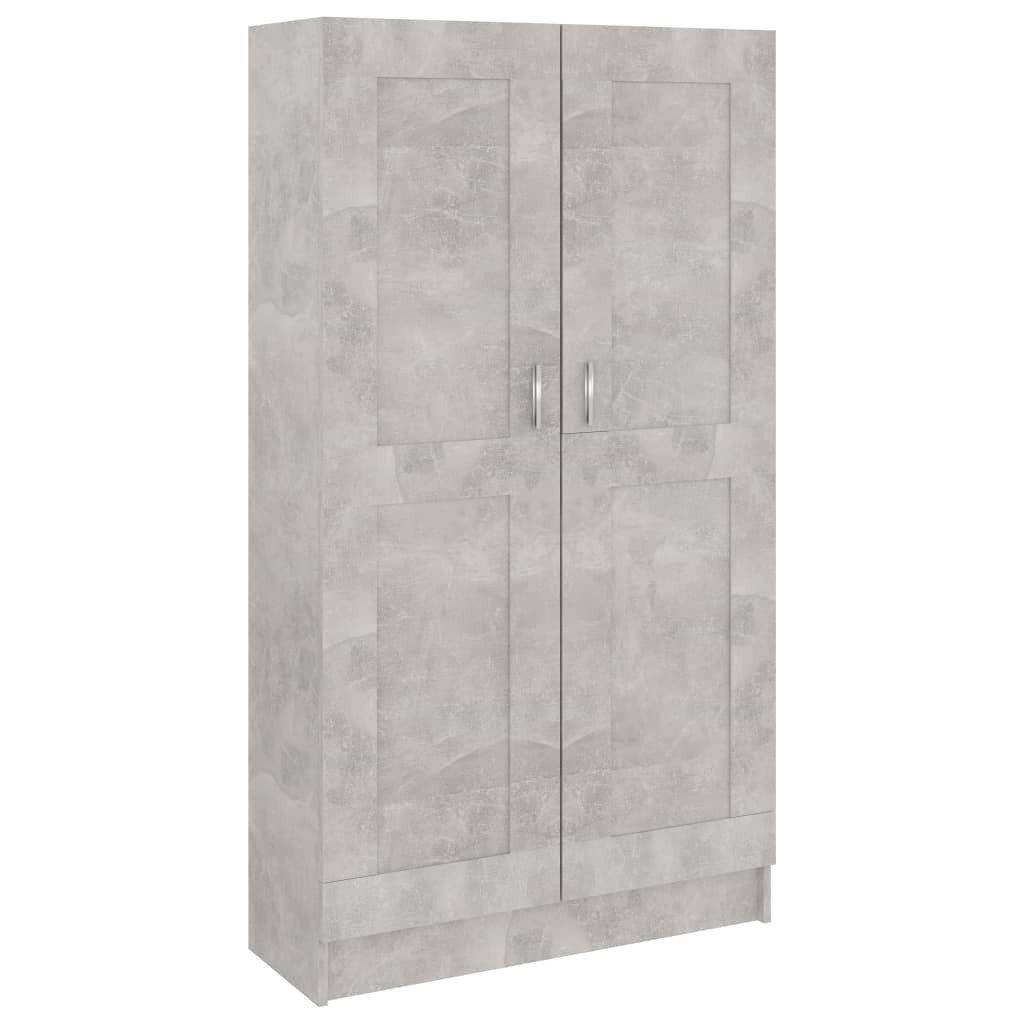 vidaXL Mehrzweckschrank NA Bücherschrank Mehrzweckschrank Betongrau 82,5x30,5x150 cm Spanplatt