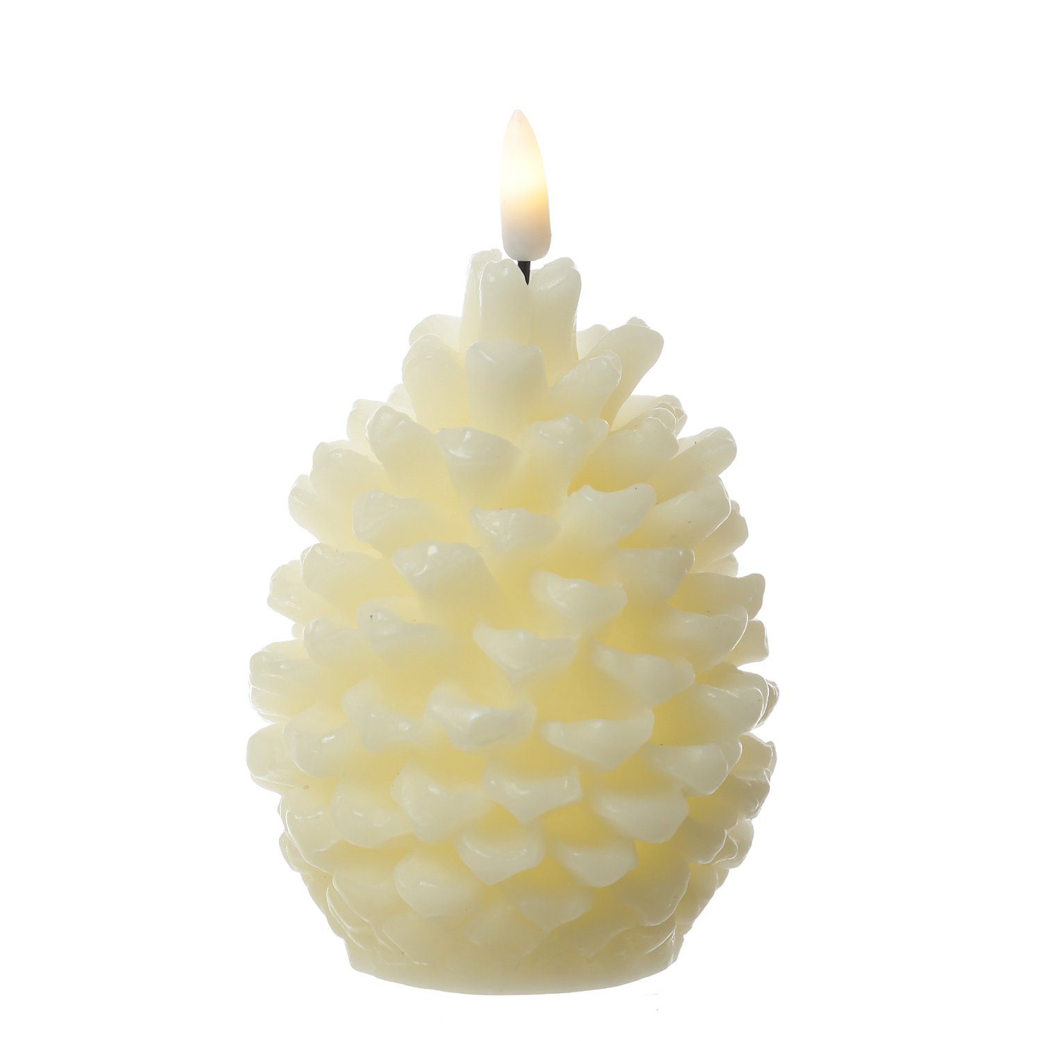 MARELIDA LED-Kerze Tannenzapfen Echtwachs Zapfenform Weihnachtsdeko H: 13cm günstig online kaufen