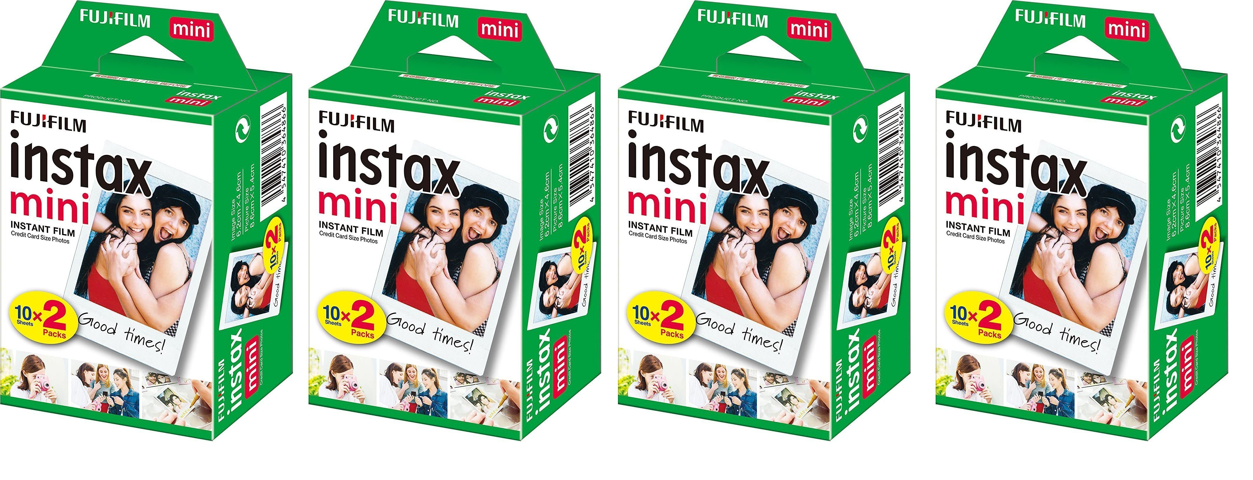 Instant Fujifilm Stück Film Instax Sofortbildkamera Aufnahmen 4 - Doppelpack 80 Mini