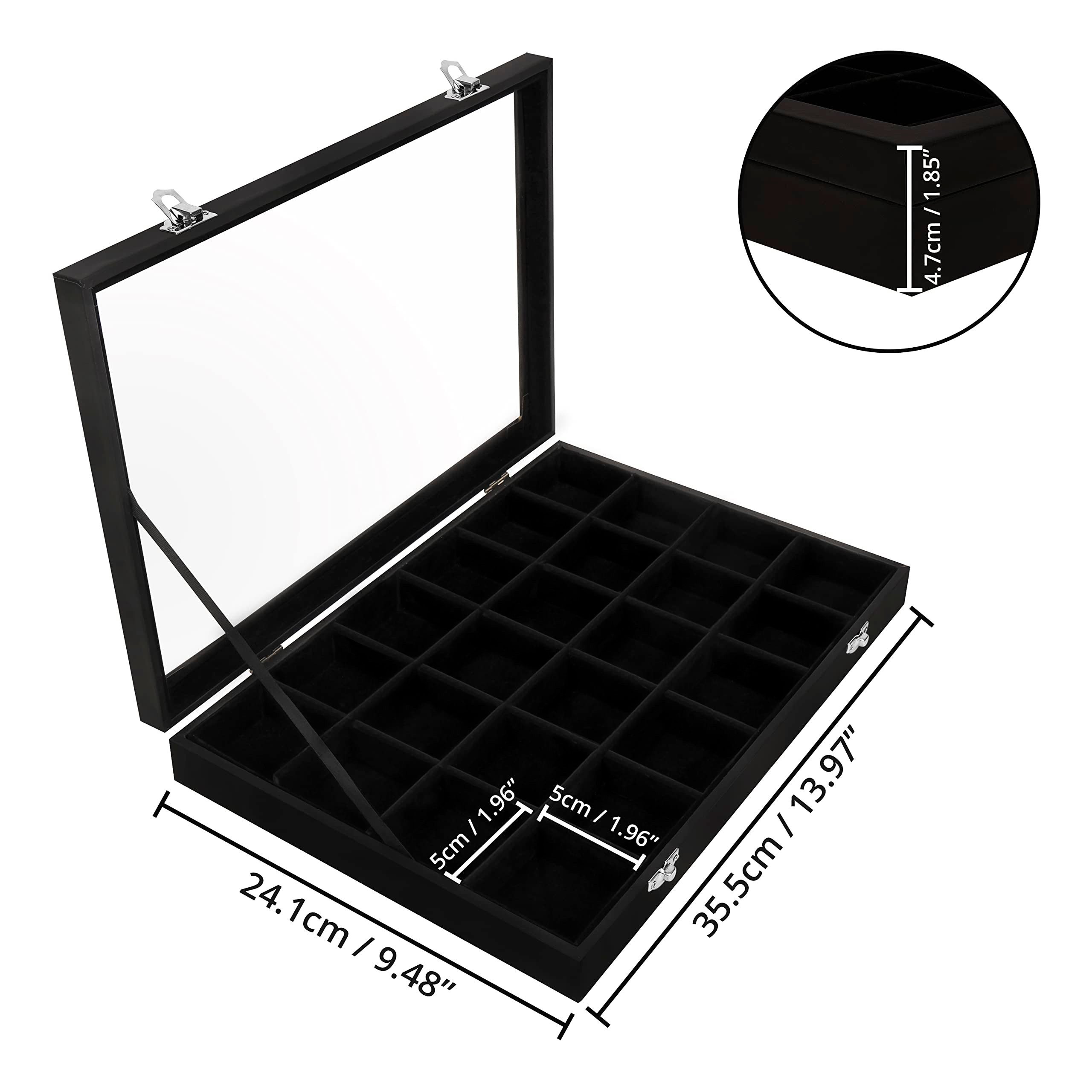 Belle Vous Schmuckständer Schmuckaufbewahrungsbox mit Sichtfenster günstig online kaufen
