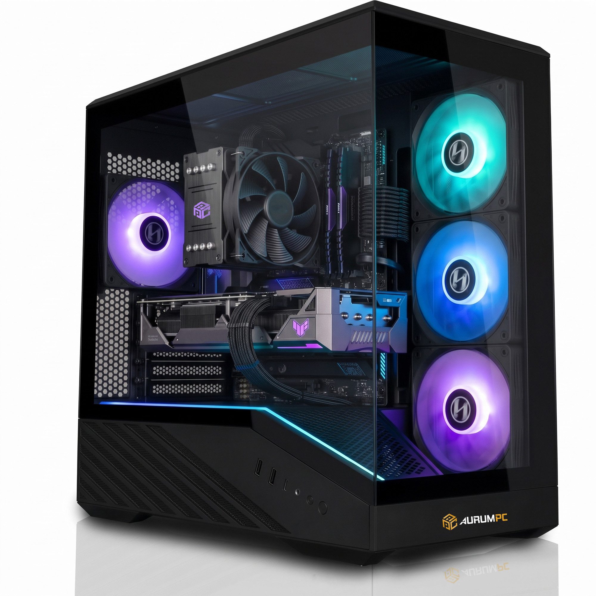 AurumPC i7-12700KF mit RTX5070 12GB und 32GB DDR4 RAM und 2TB SSD Gaming-PC (Intel Core i7 12700KF, GeForce RTX 5070, 32 GB RAM, 2000 GB SSD, Luftkühlung, Windows 11, WLAN)