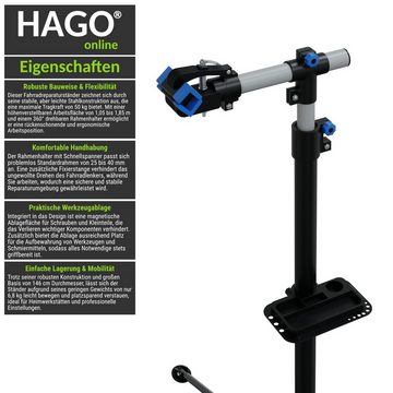 HAGO Fahrrad-Montageständer E-Bike Montageständer Teleskop Reparaturständer Fahrradhalter 50 kg