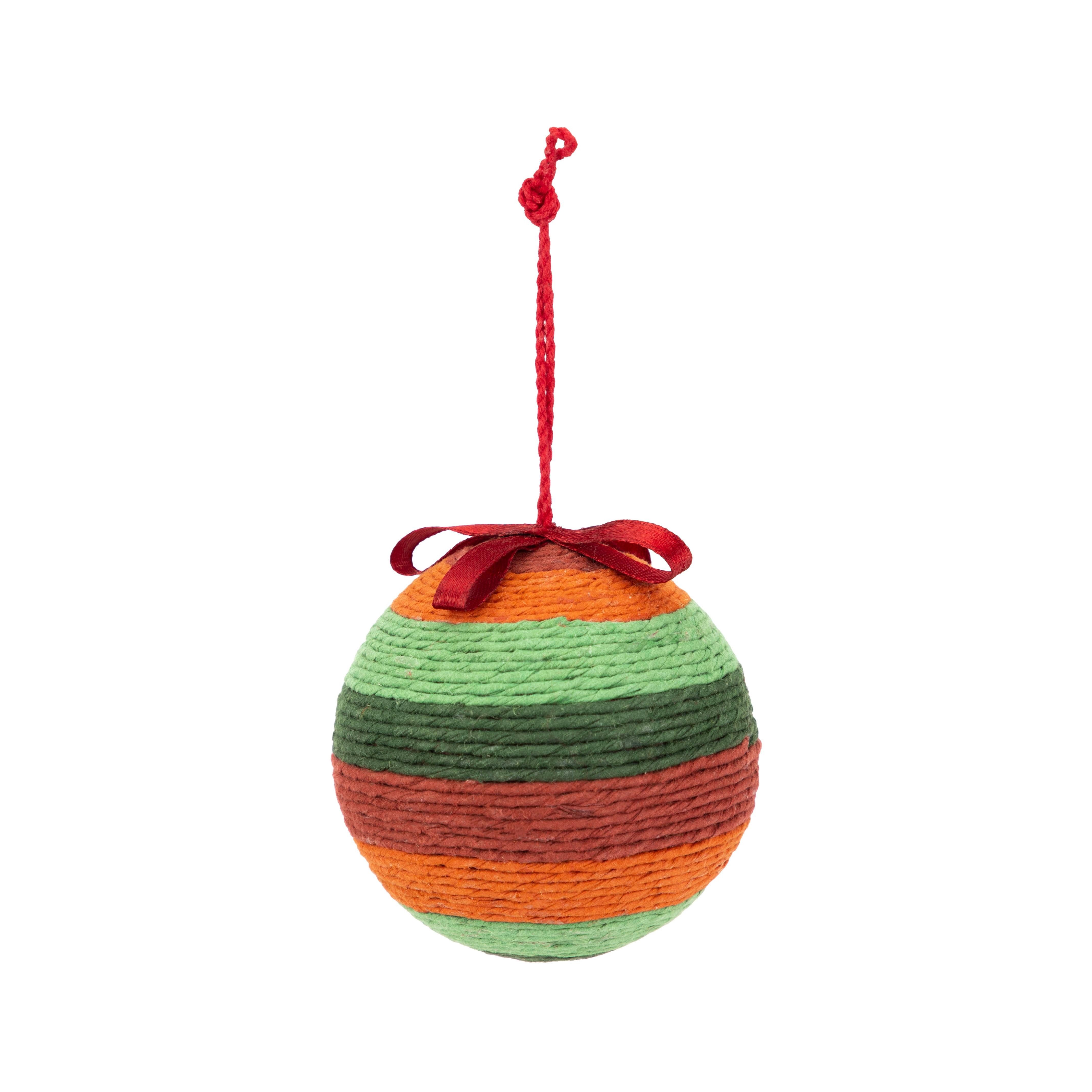 El Puente Amulett Kugel-Anhänger aus Jutepapier in Bunt, Handmade, Handmade