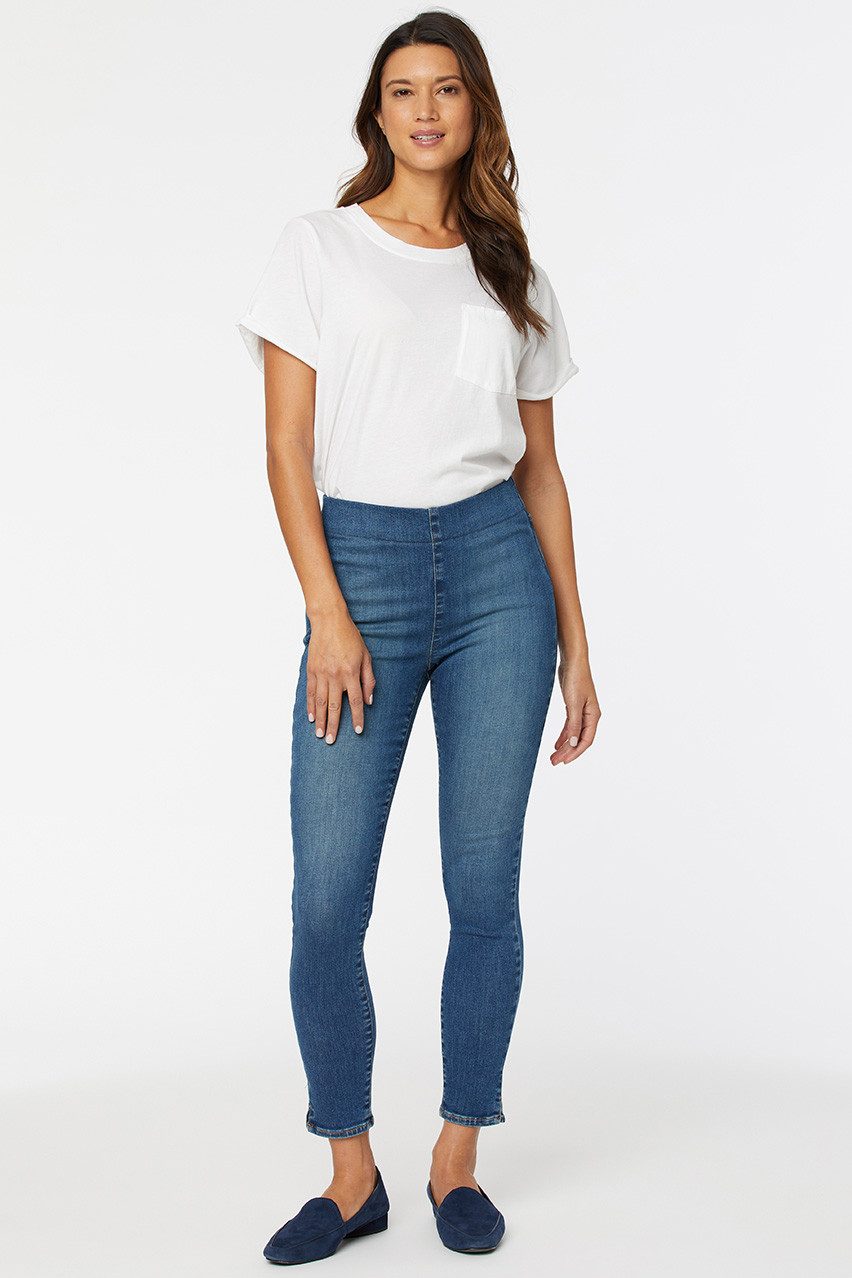 NYDJ Skinny-fit-Jeans Pull-On Skinny Ankle Mittelblau SpanSpring™ Denim