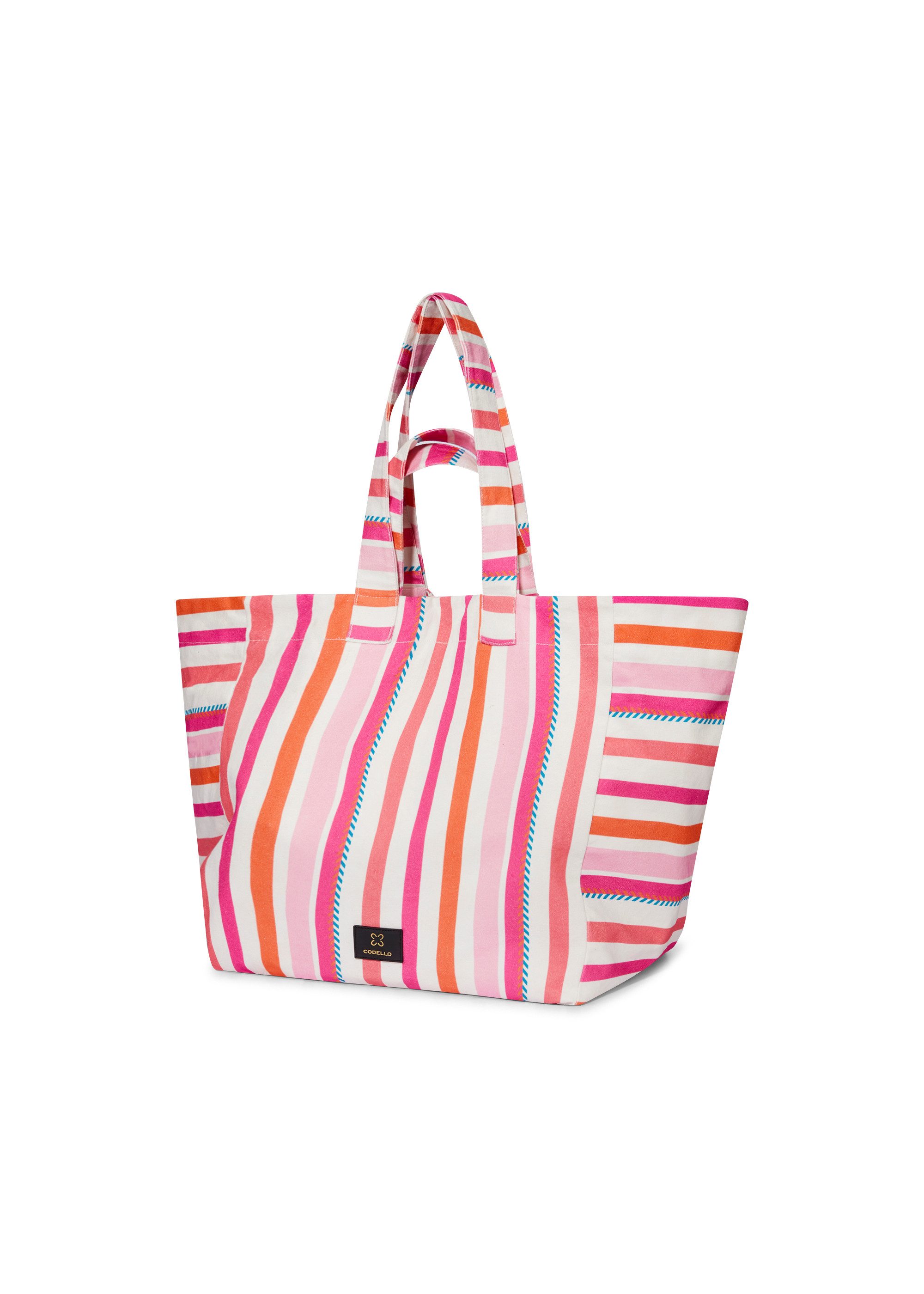 Codello Strandtasche Codello Strandtasche mit Streifen in pink