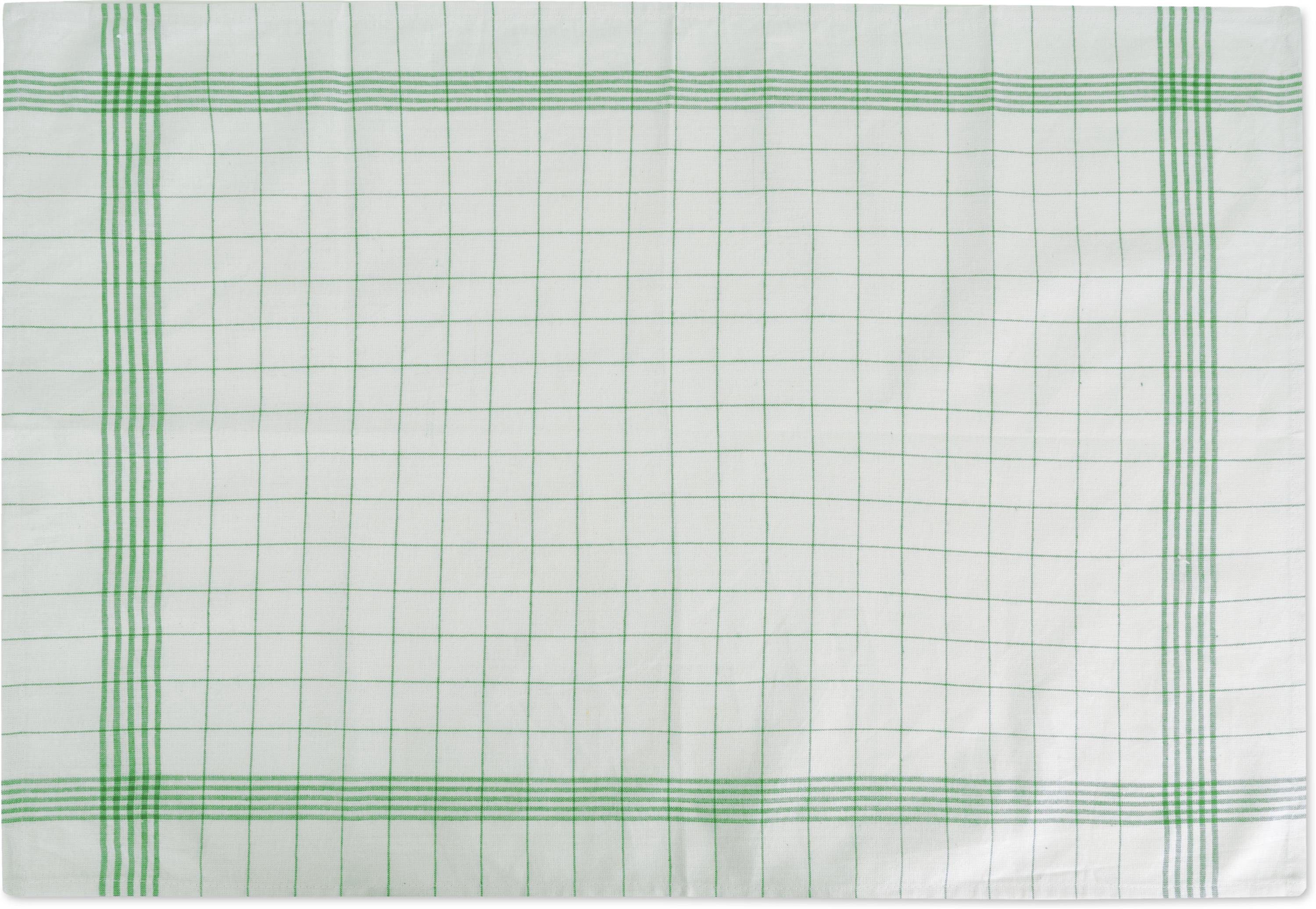 Aspero Geschirrtuch 100 Geschirrtücher Pack), Weiß/Grün Küchentücher (10er aus Geschirrhandtücher Baumwolle