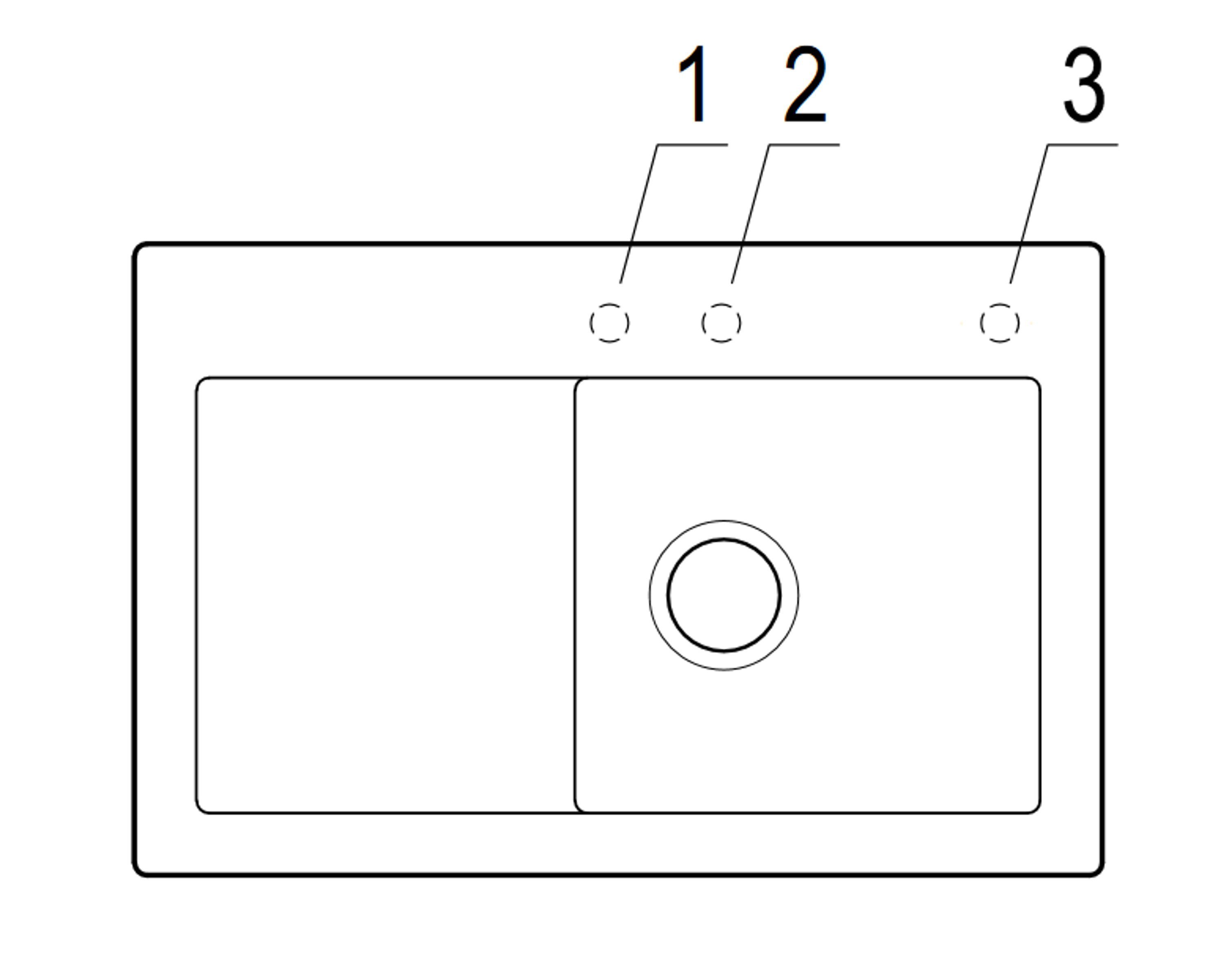 R1, 1F links möglich rechts & Boch Becken Villeroy Subway Rechteckig, 6714 und 74.5/22 Serie, Küchenspüle cm,