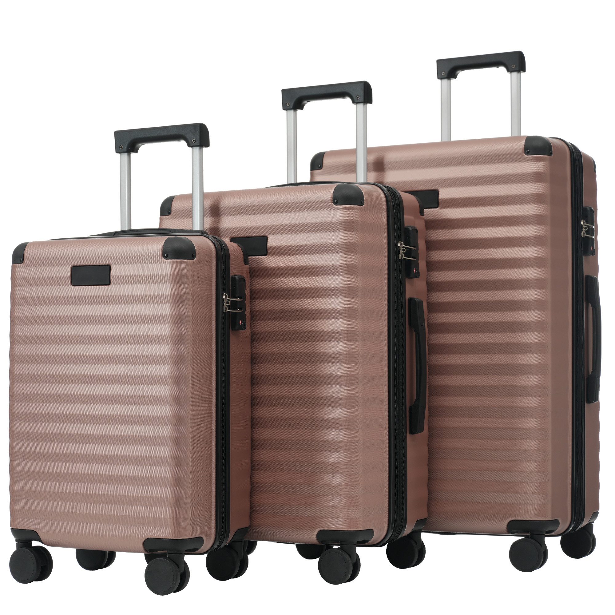 Flieks Trolleyset, 4 Rollen, (ABS-Material, TSA-Schloss, günstig online kaufen