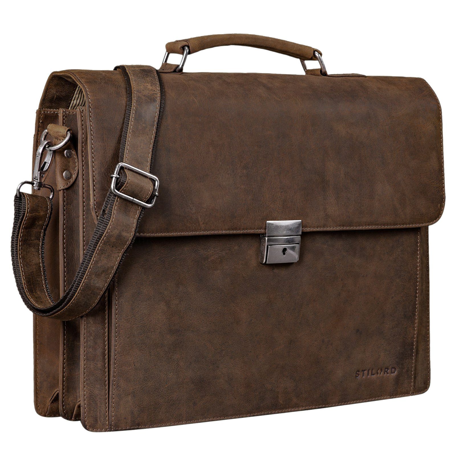 STILORD Laptoptasche "Johann" Klassische Aktentasche Herren Damen