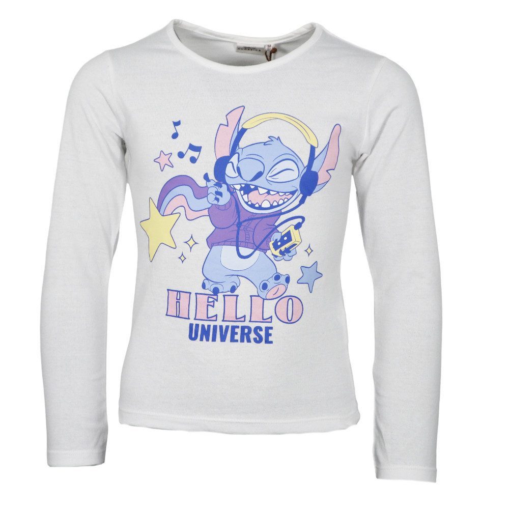 Disney Print-Shirt Disney Lilo und Stitch Kinder Mädchen Langarmshirt Shirt