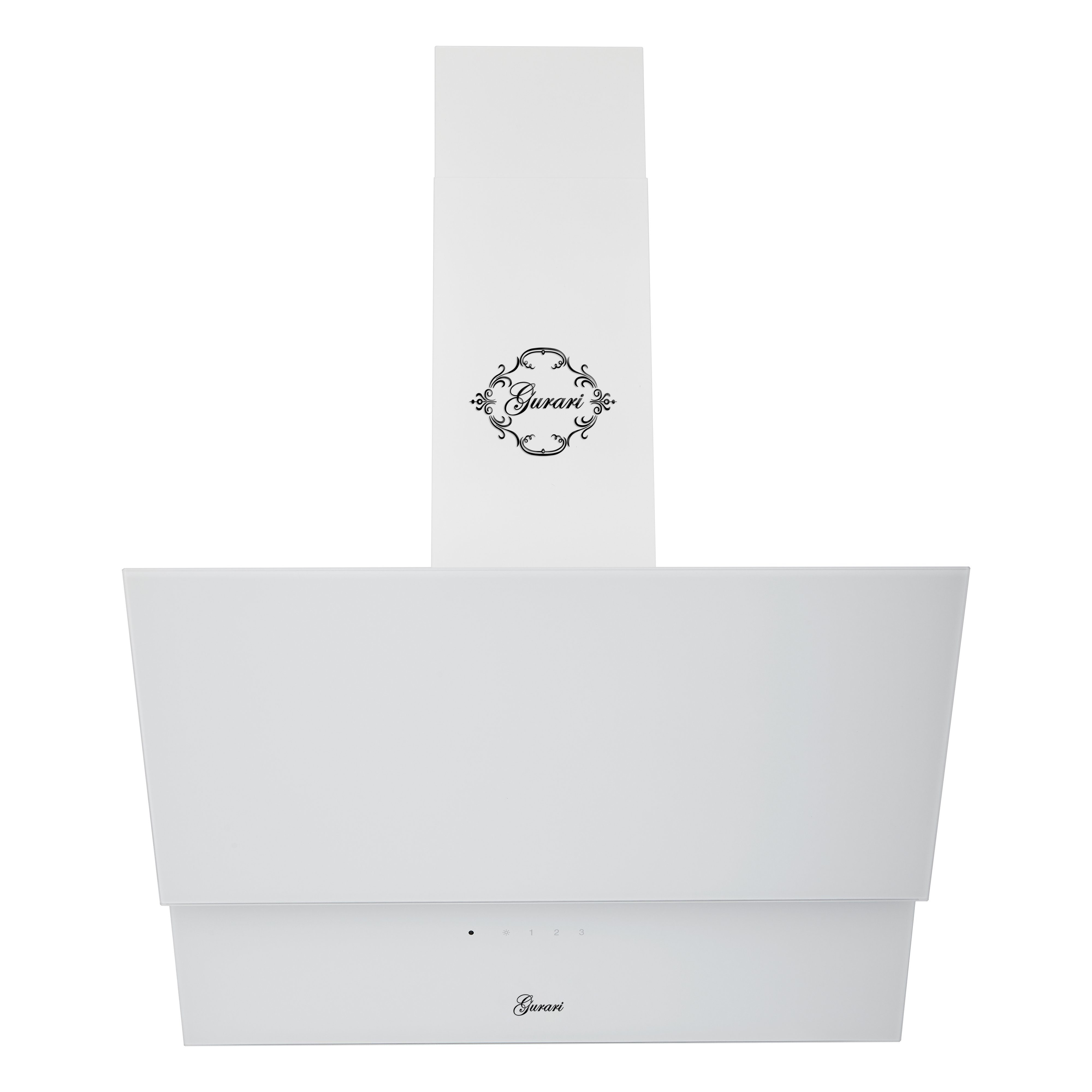 GURARI Kopffreihaube GCH 268.6 GCH 268.6, Dunstabzugshaube kopffrei, 60 cm, Weiß Glas, 1000 m³/h