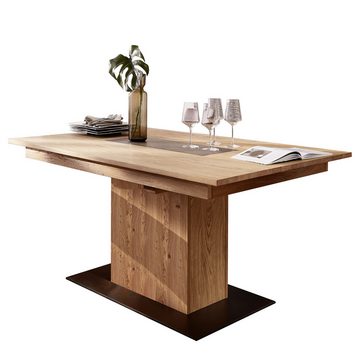 expendio Wohnzimmer-Set Gernot 40, (Spar-Set, 3-St), Wildeiche massiv, 350x135x95 cm