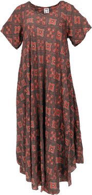 Guru-Shop Midikleid Schwingendes Ethno Maxikleid, luftiges Boho.. alternative Bekleidung